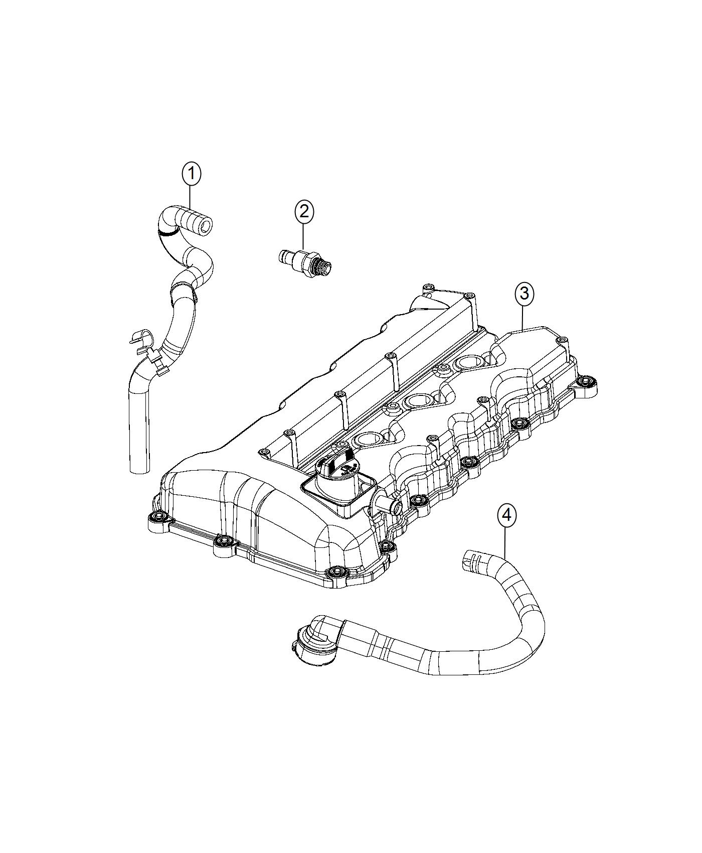 Diagram Crankcase Ventilation 2.4L. for your Jeep