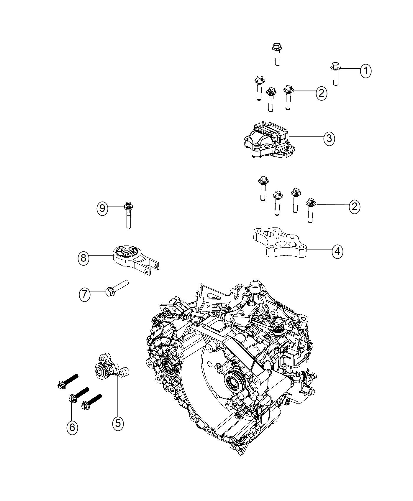 Diagram Mounting Support. for your 2002 Chrysler 300  M 