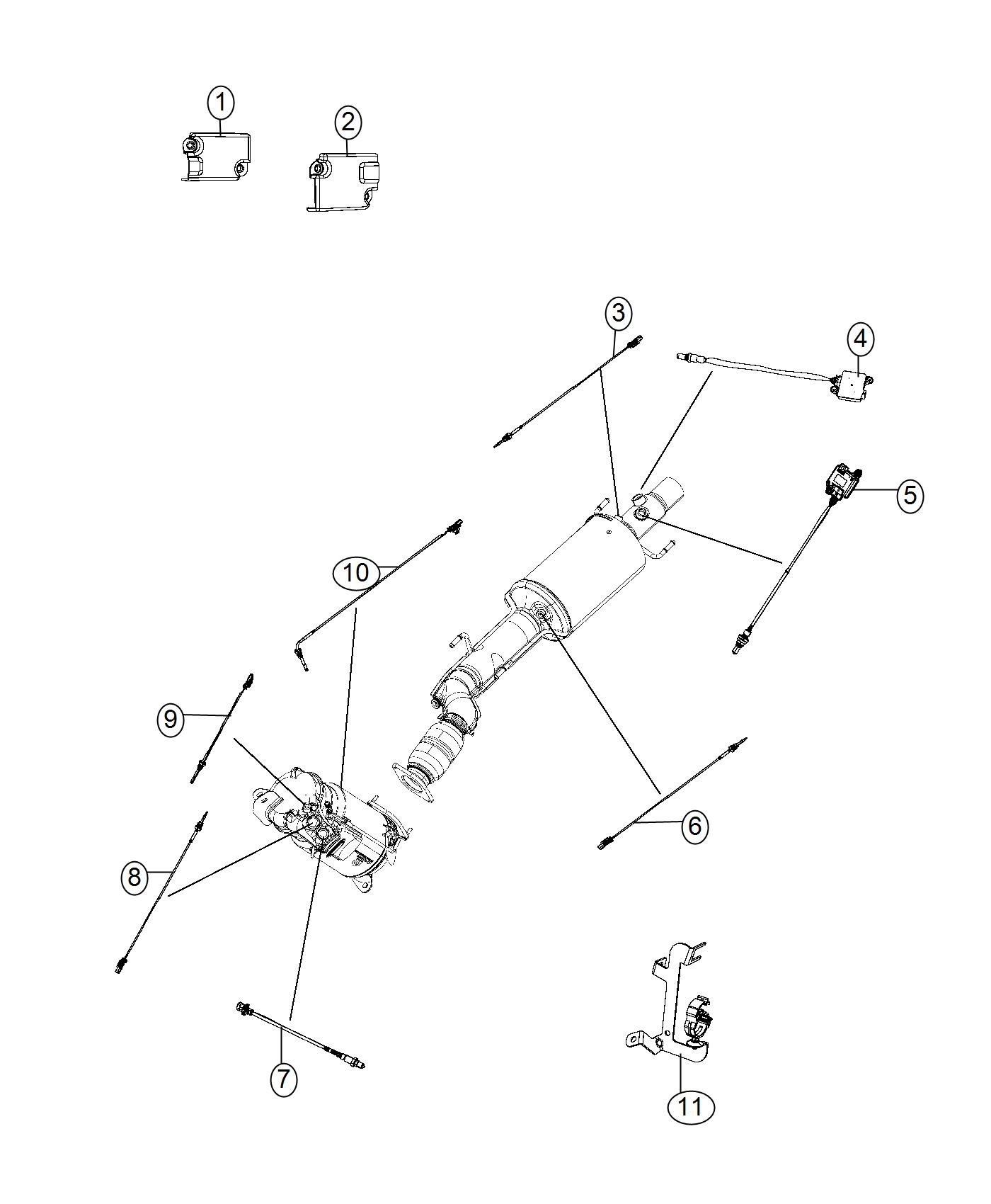 Sensors, Oxygen and Exhaust,3.0L [3.0L I4 ECO DIESEL ENGINE]. Diagram