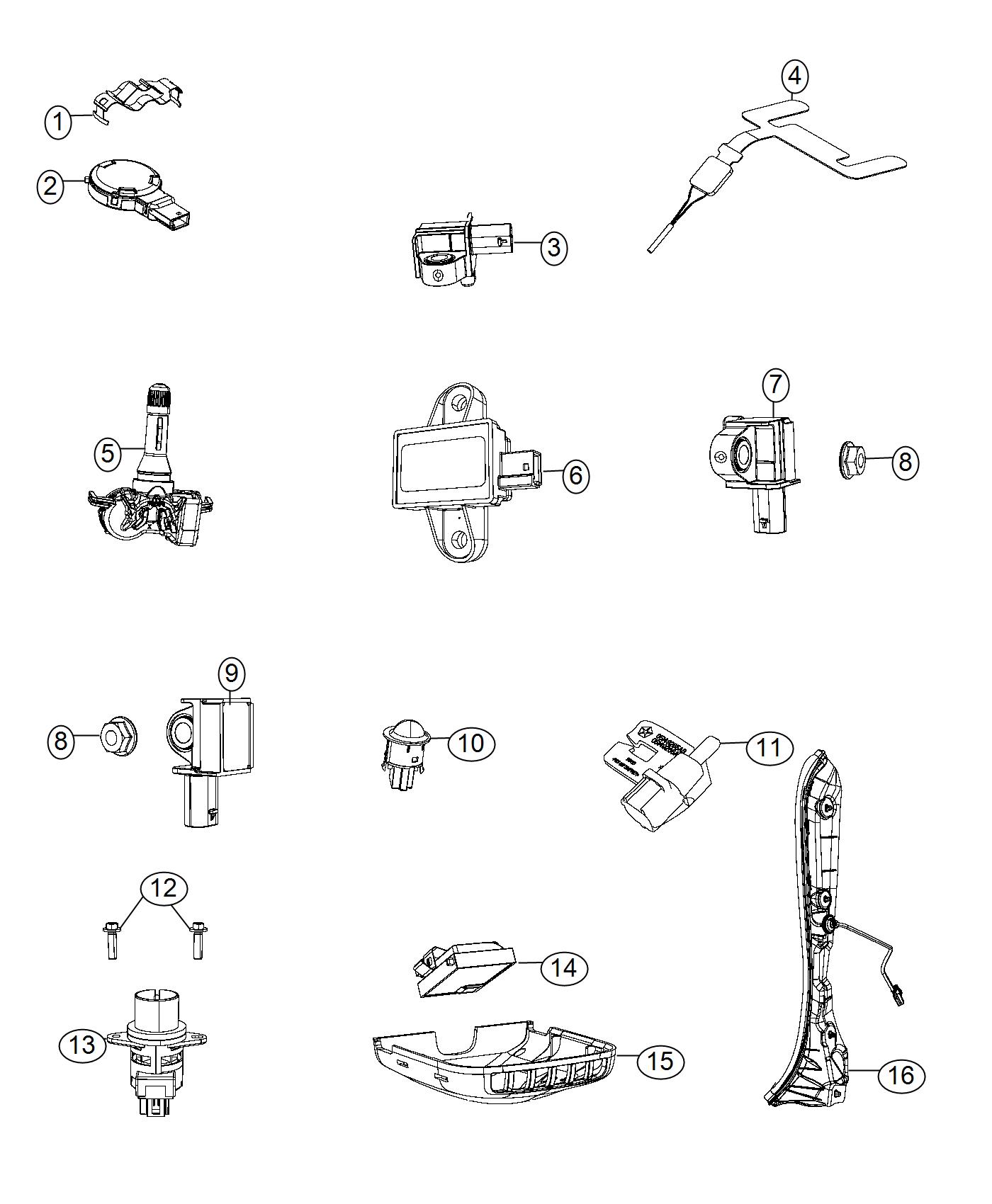 Diagram Sensors, Body. for your Jeep