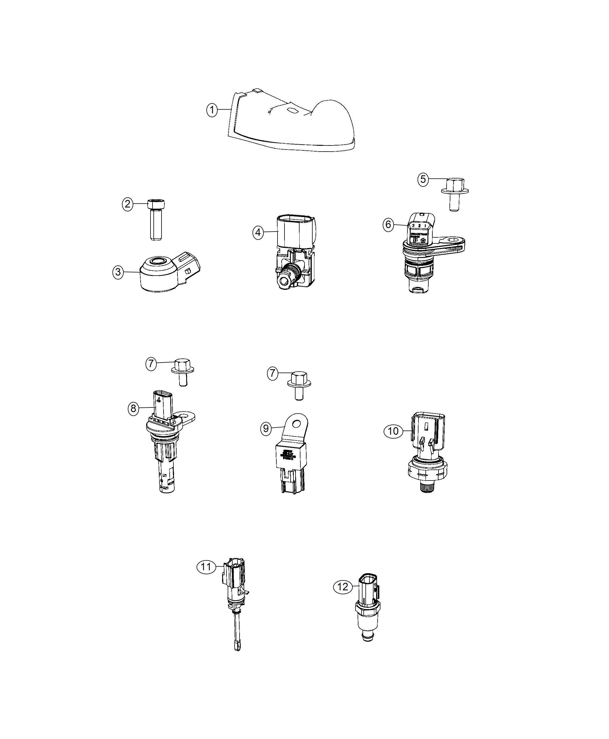 Diagram Sensors, Engine. for your 2016 Dodge Charger   