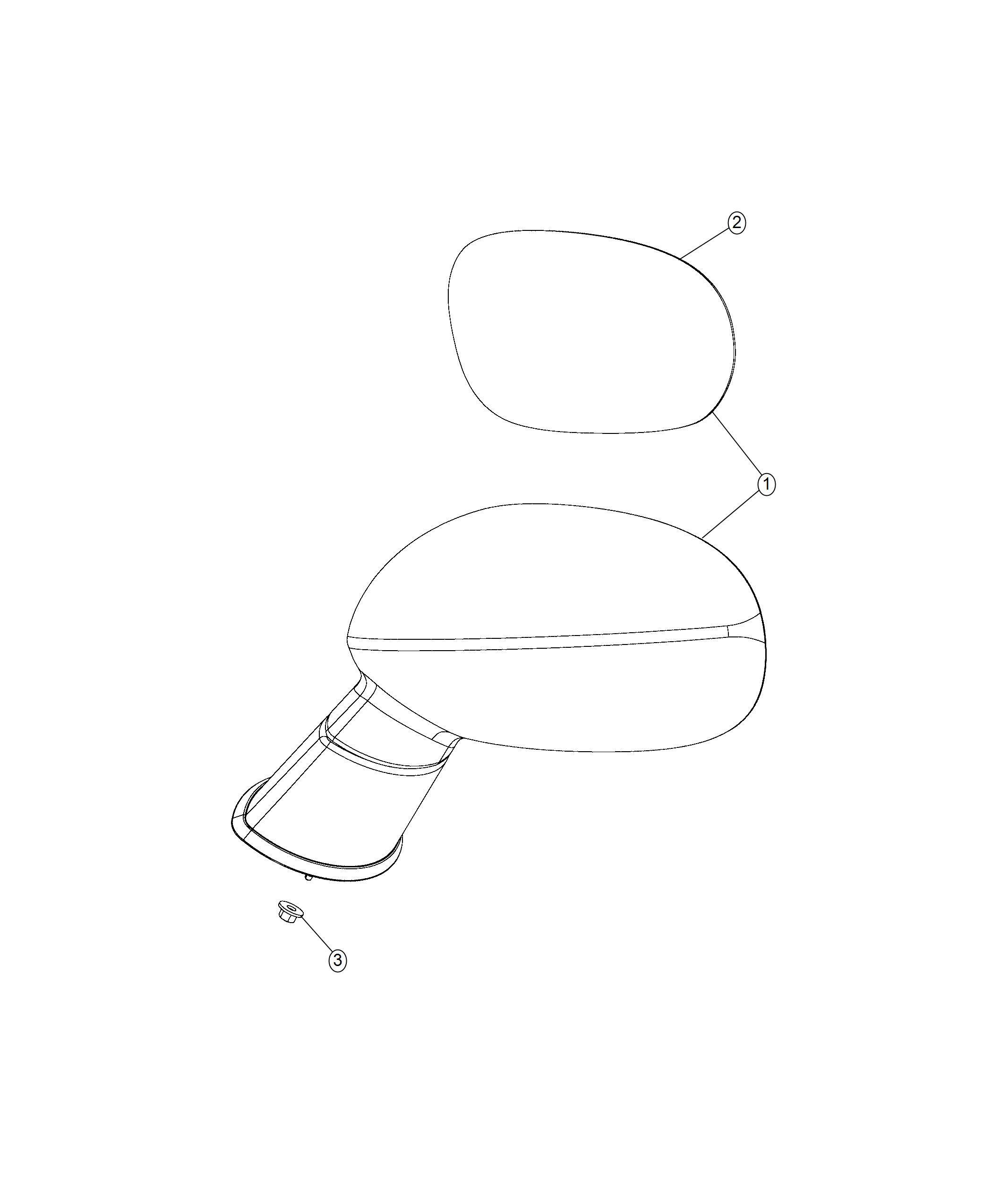 Diagram Exterior Mirror. for your Chrysler