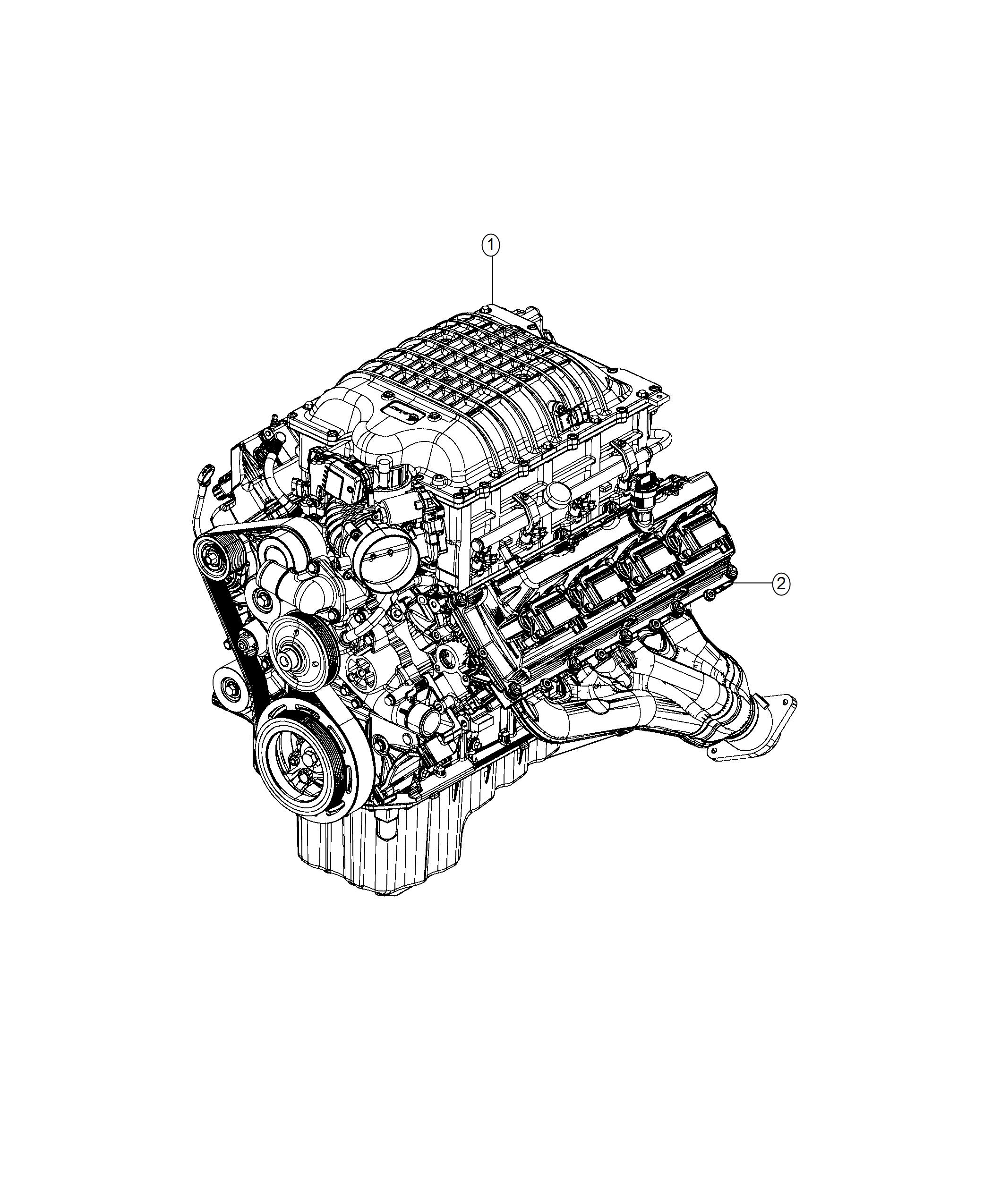 Diagram Engine Assembly And Service Long Block 6.2L. for your 2003 Chrysler 300  M 