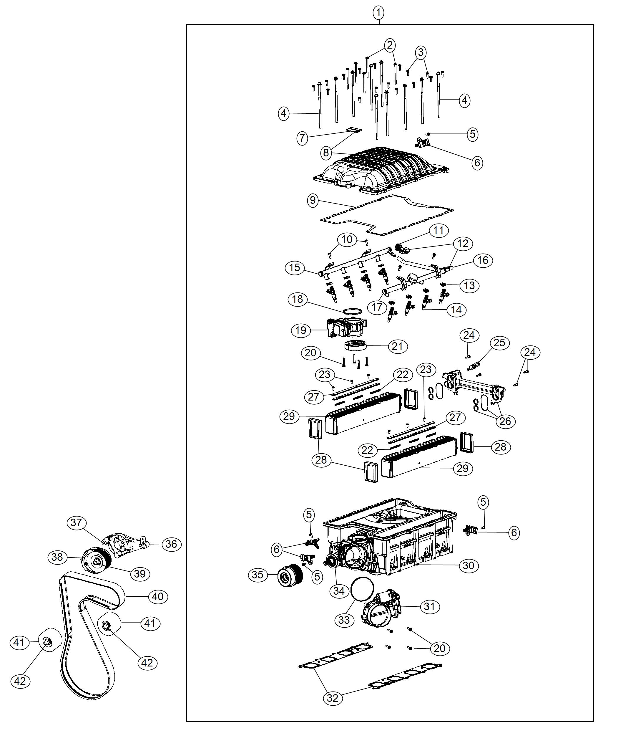 Diagram Supercharger 6.2L. for your 2016 Dodge Charger   