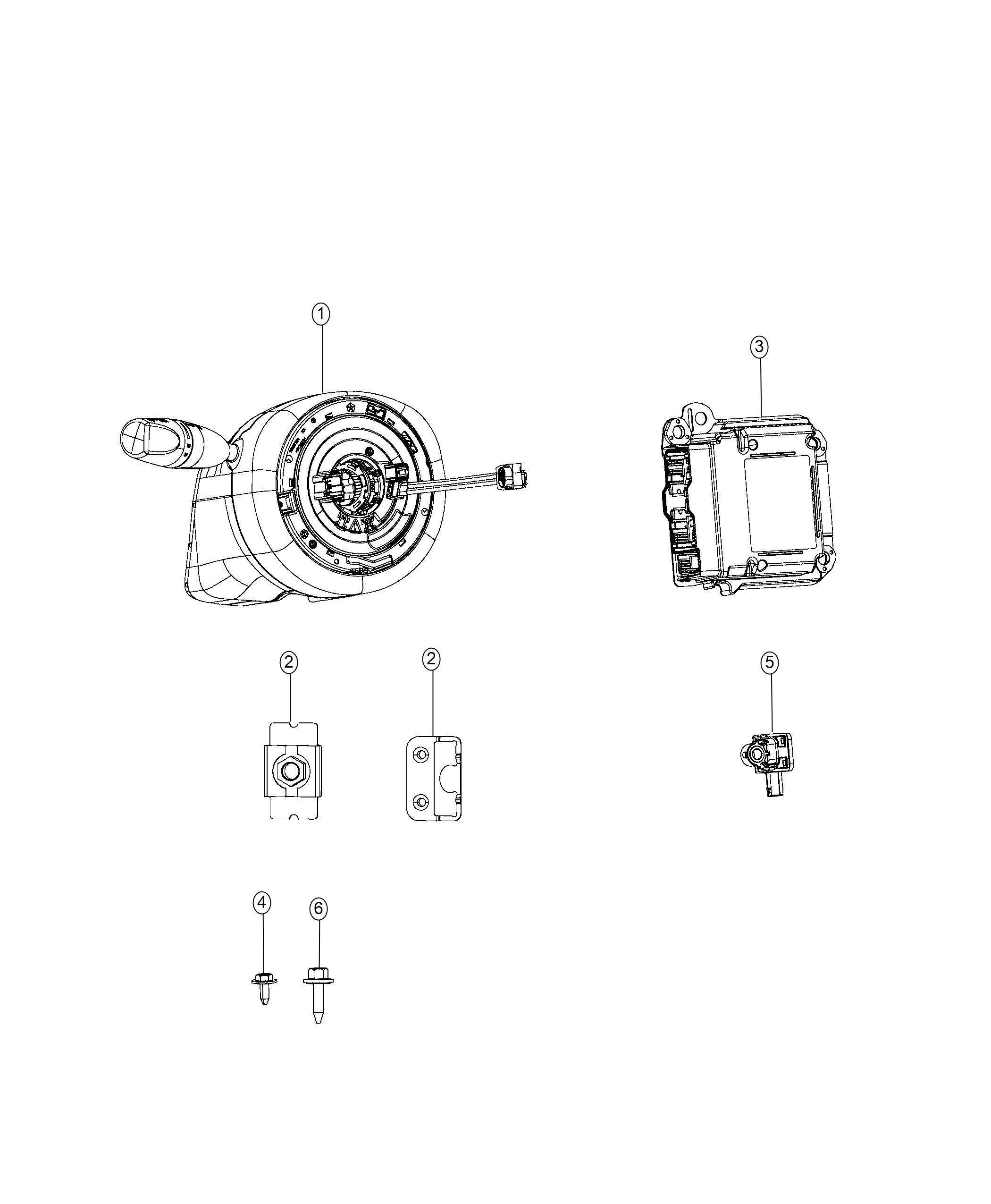 Diagram Air Bag Module, Impact Sensor and Clock Spring. for your 1999 Chrysler 300  M 