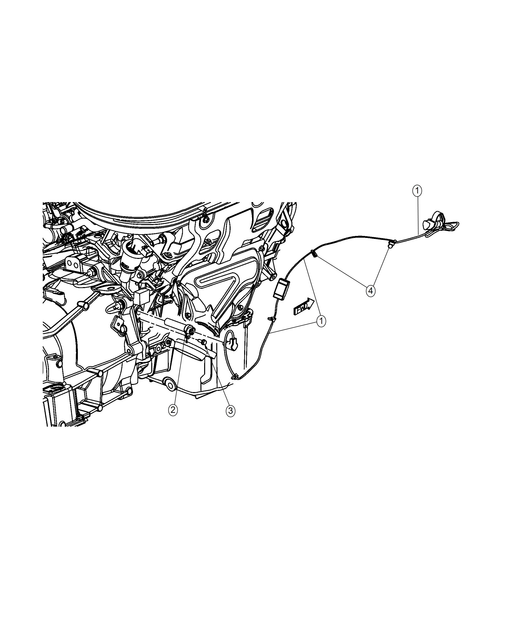 Diagram Engine Cylinder Block Heater 3.6L. for your Dodge