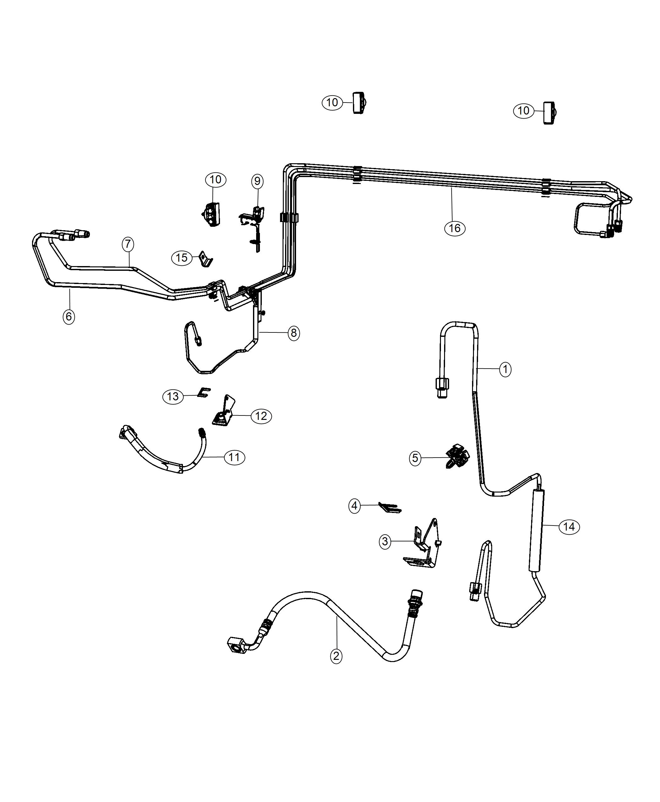 Diagram Front Brake Lines and Hoses. for your 1999 Chrysler 300  M 