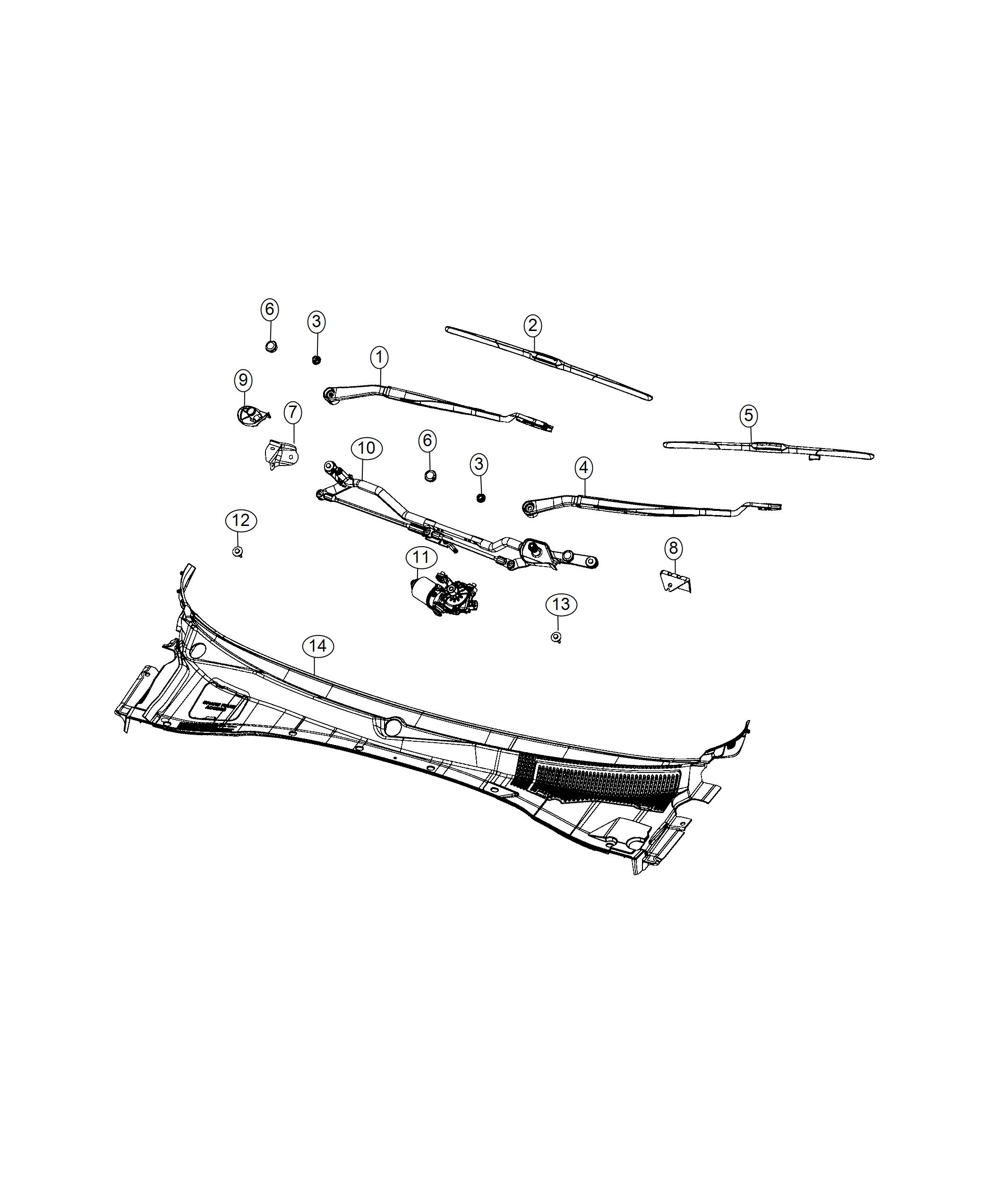 Diagram System, Front Wiper. for your Chrysler