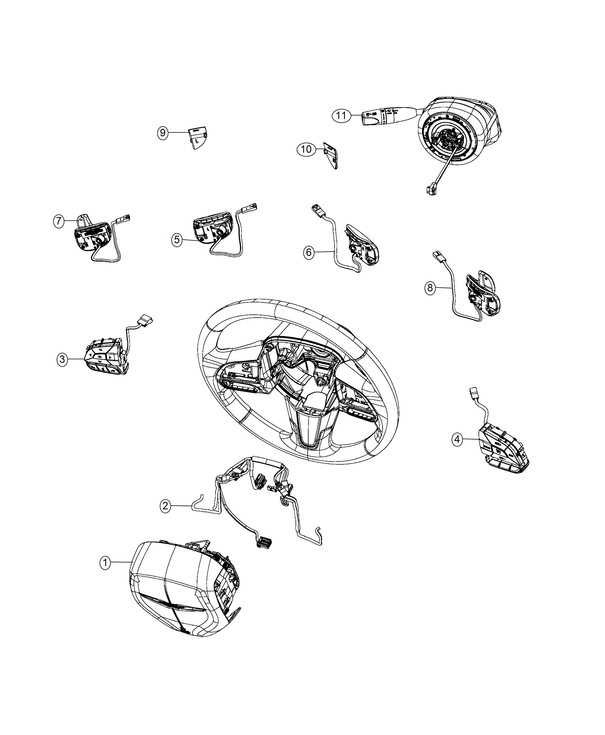 Diagram Switches, Steering Wheel and Column. for your Chrysler