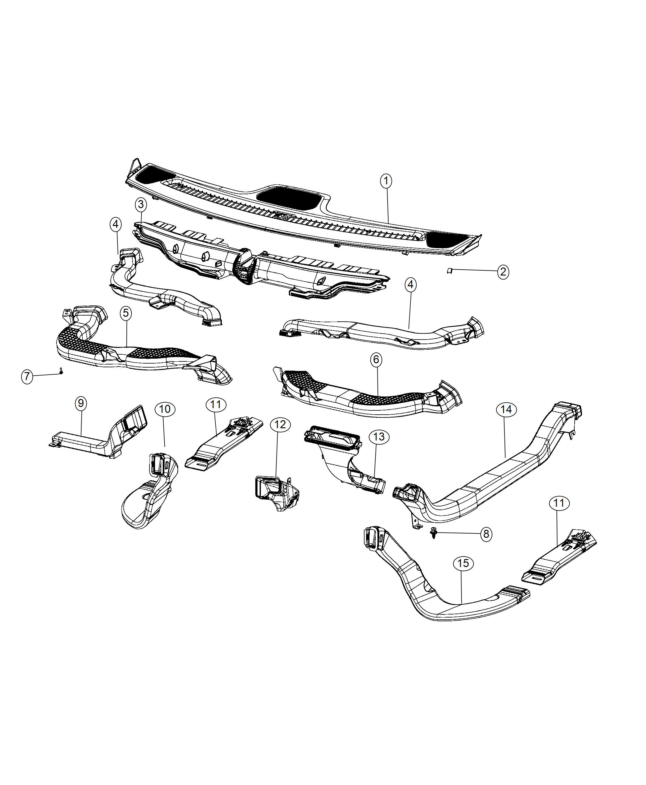 Diagram Ducts. for your 2000 Chrysler 300  M 