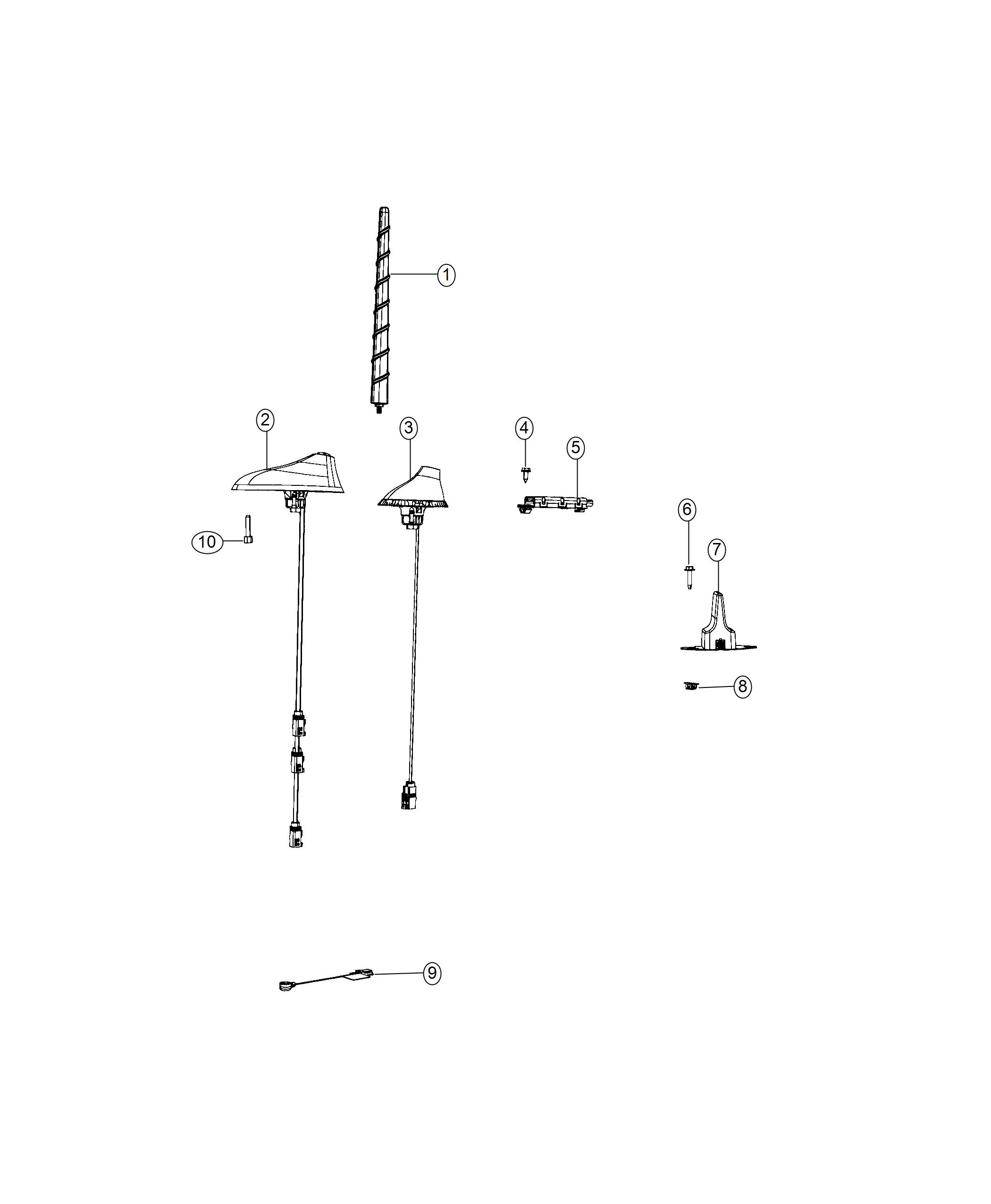 Diagram Antenna. for your 2022 Jeep Grand Cherokee   