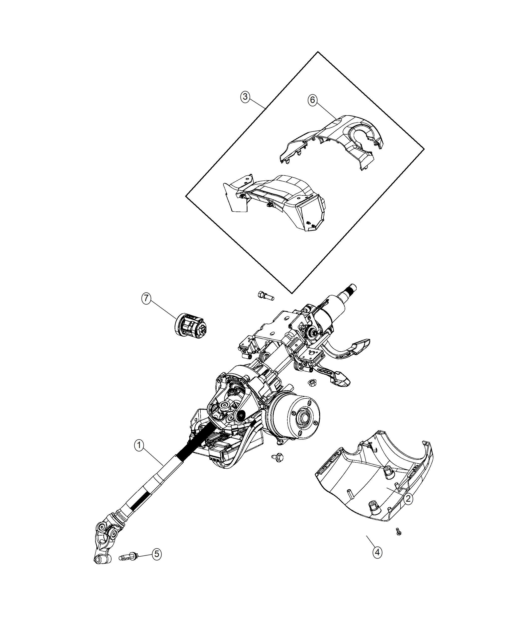 Diagram Steering Column. for your 2022 Jeep Compass   