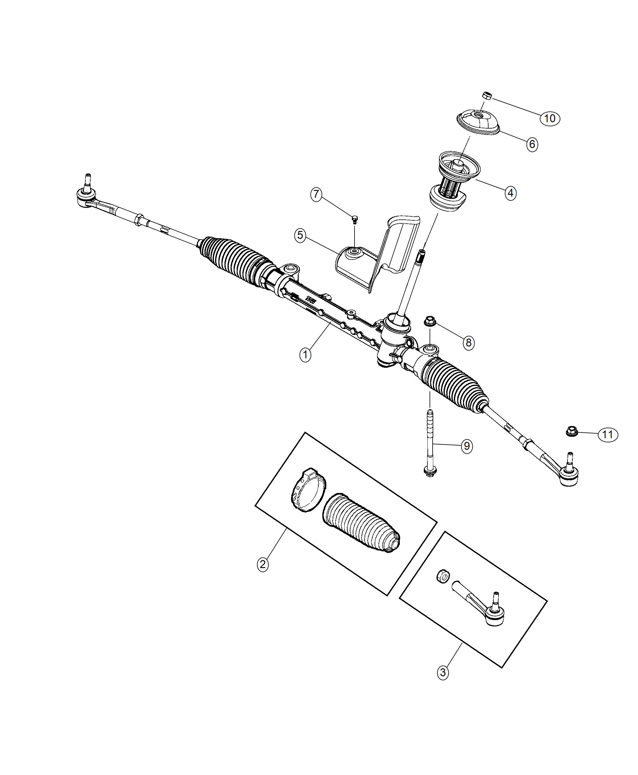 Diagram Gear Rack and Pinion. for your Jeep Grand Cherokee  