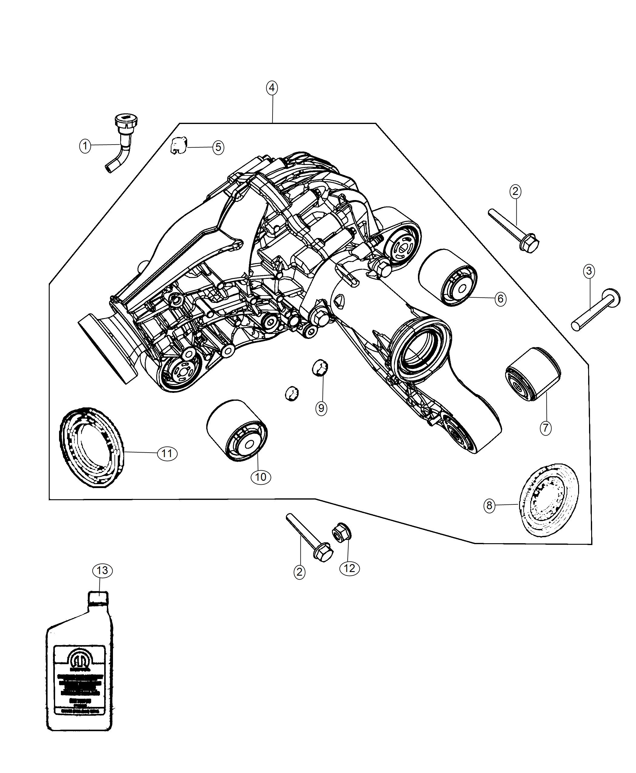 Diagram Axle Assembly and Components. for your Jeep Grand Cherokee  