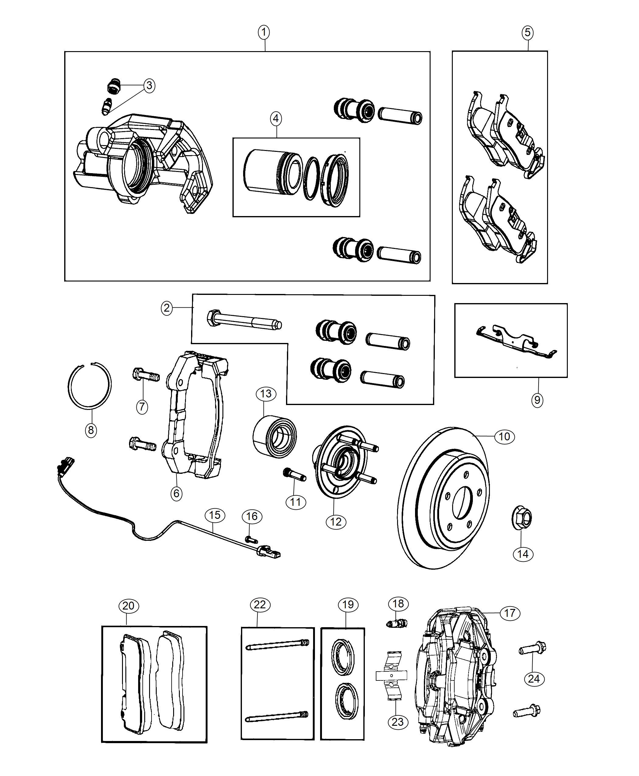 Diagram Brakes, Rear [BRY] [Anti-Lock 4-Wheel FNC Disc HD Brakes] [Anti-Lock 4-Wheel Disc Brakes] [Anti-Lock 4-Wheel Disc HD Brakes]. for your Jeep Grand Cherokee  