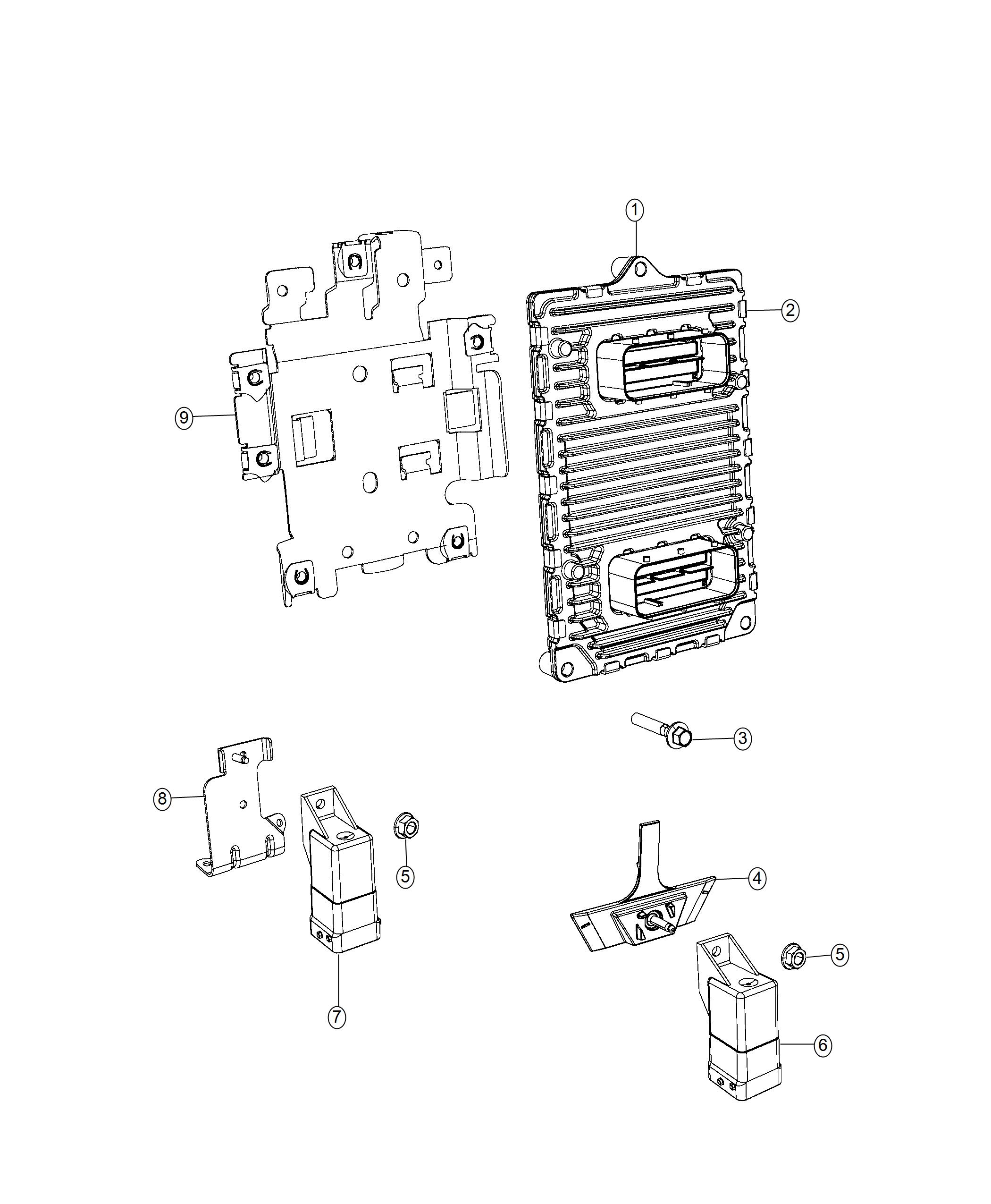 Diagram Modules, Engine Compartment. for your Jeep Grand Cherokee  