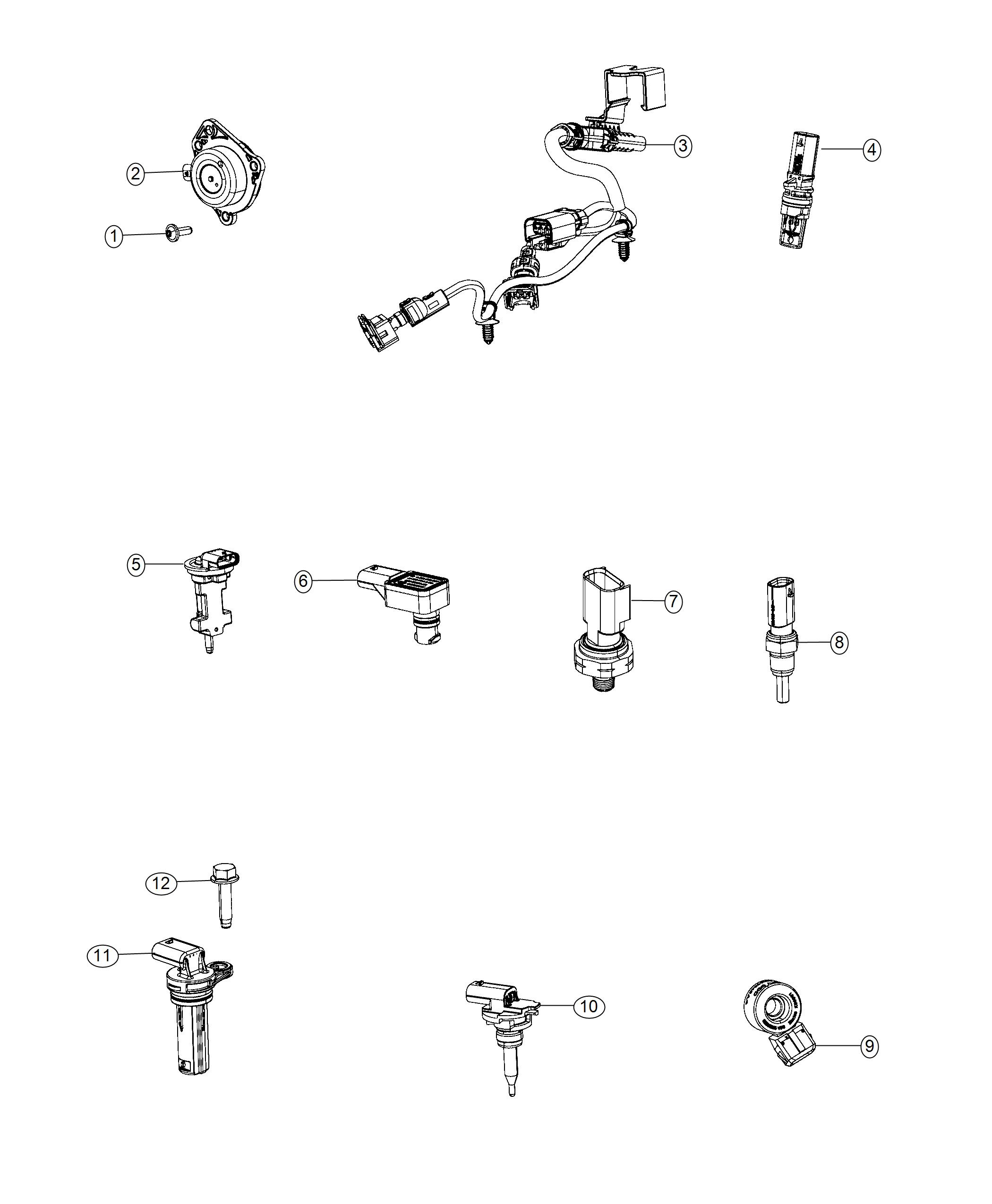 Diagram Sensors, Engine. for your 2002 Ram 1500   