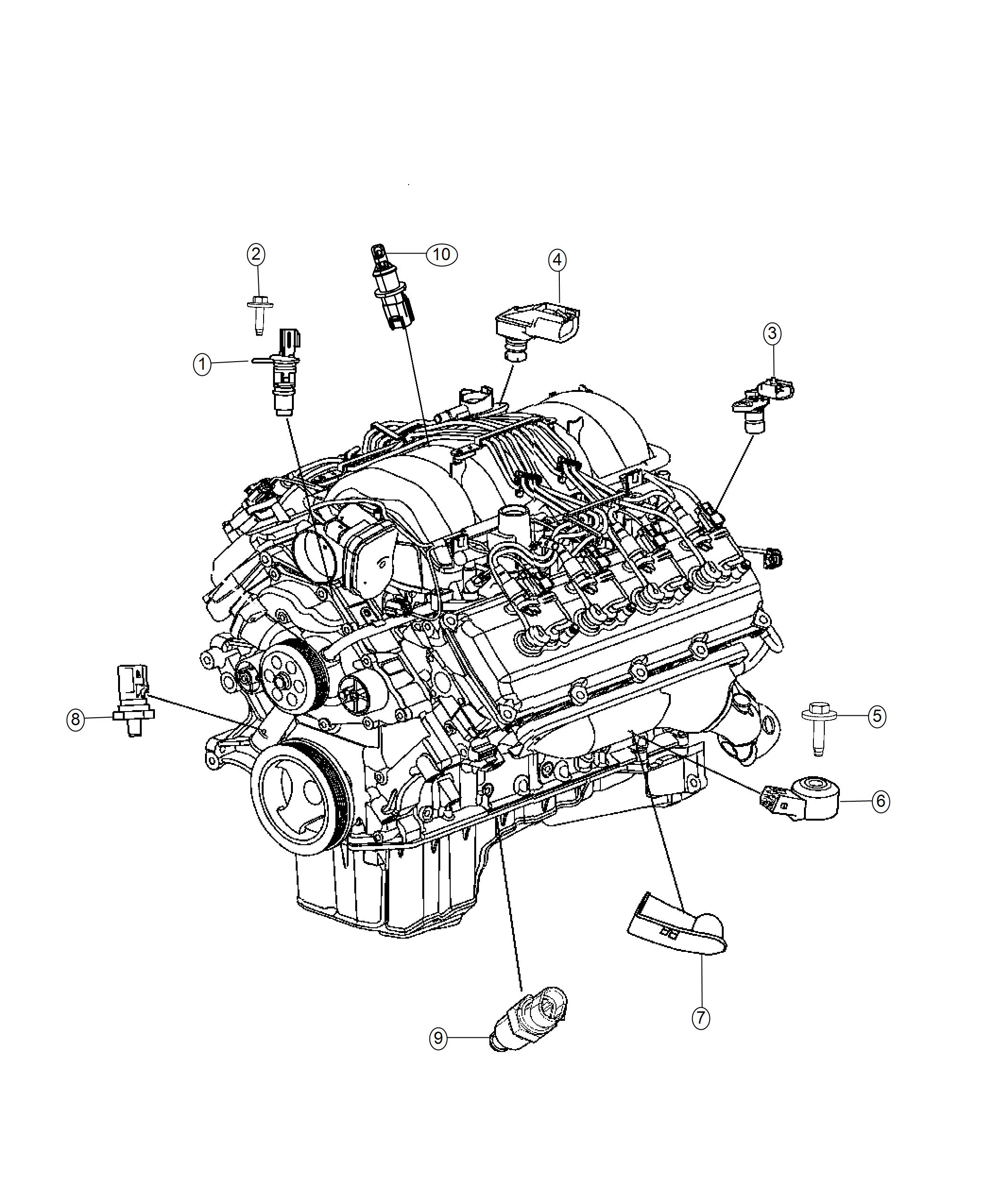 Diagram Sensors, Engine. for your Jeep