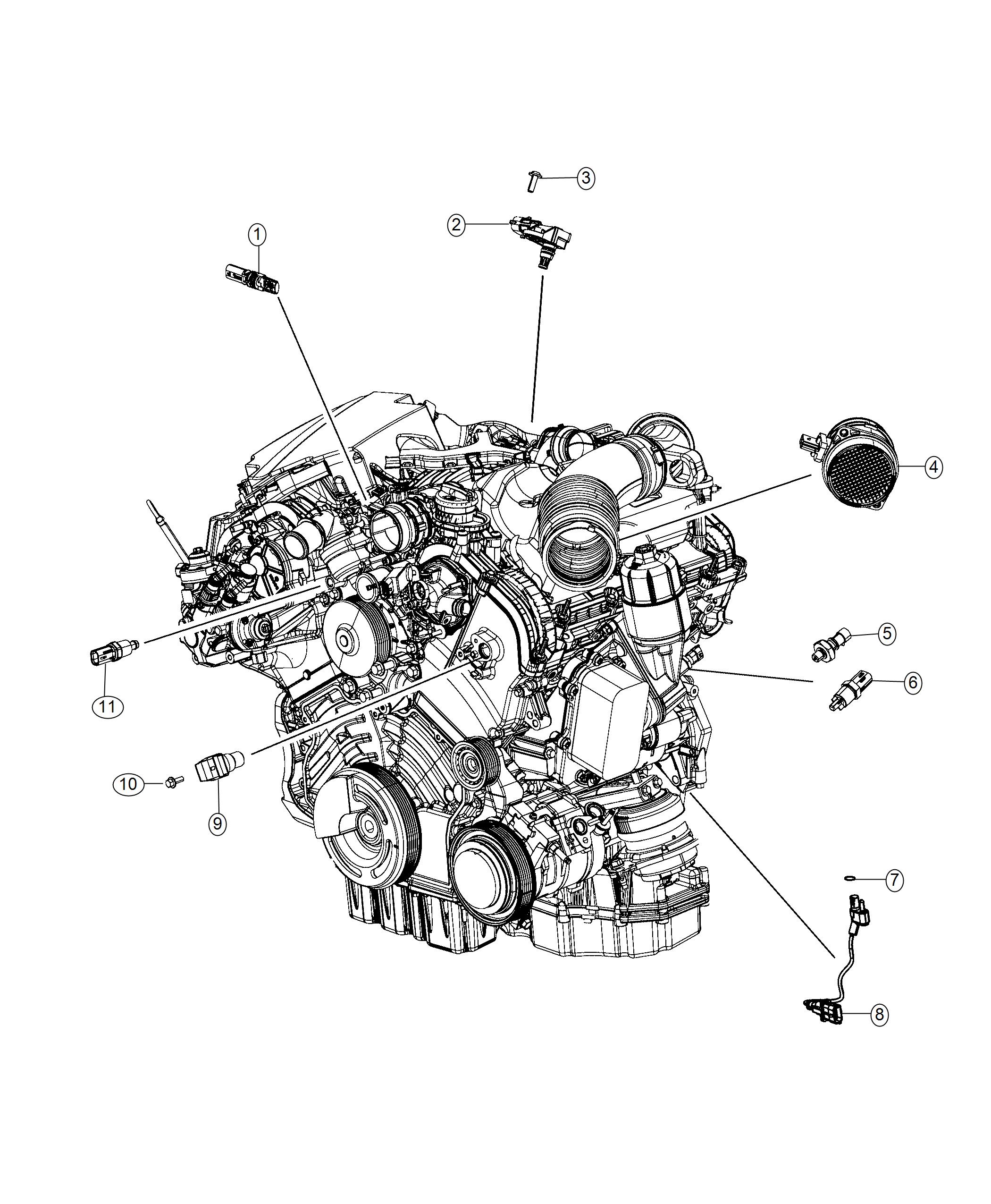 Diagram Sensors, Engine. for your Jeep Grand Cherokee  