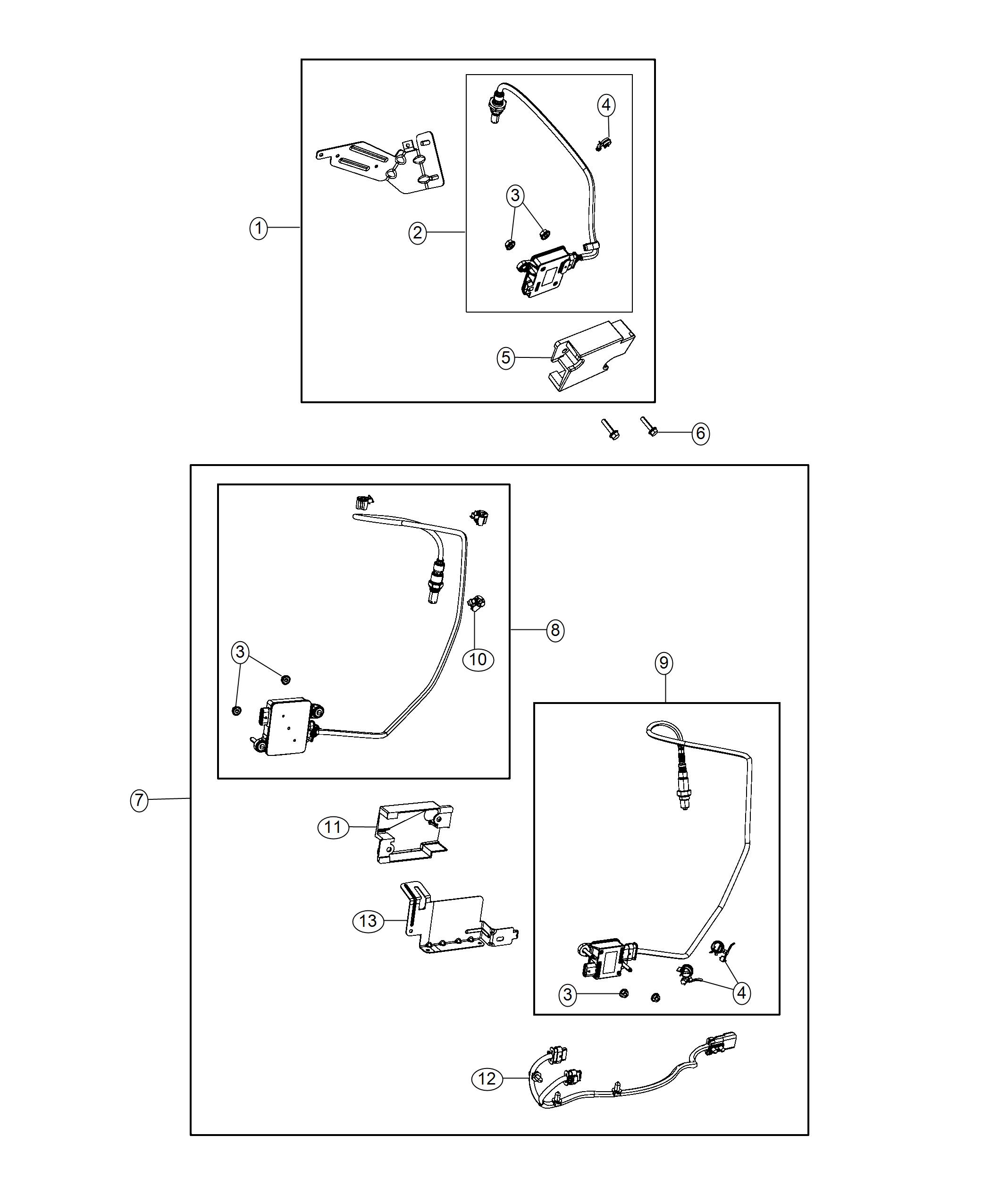 Diagram Nitrogen Oxide Sensor. for your 2014 Ram 1500   