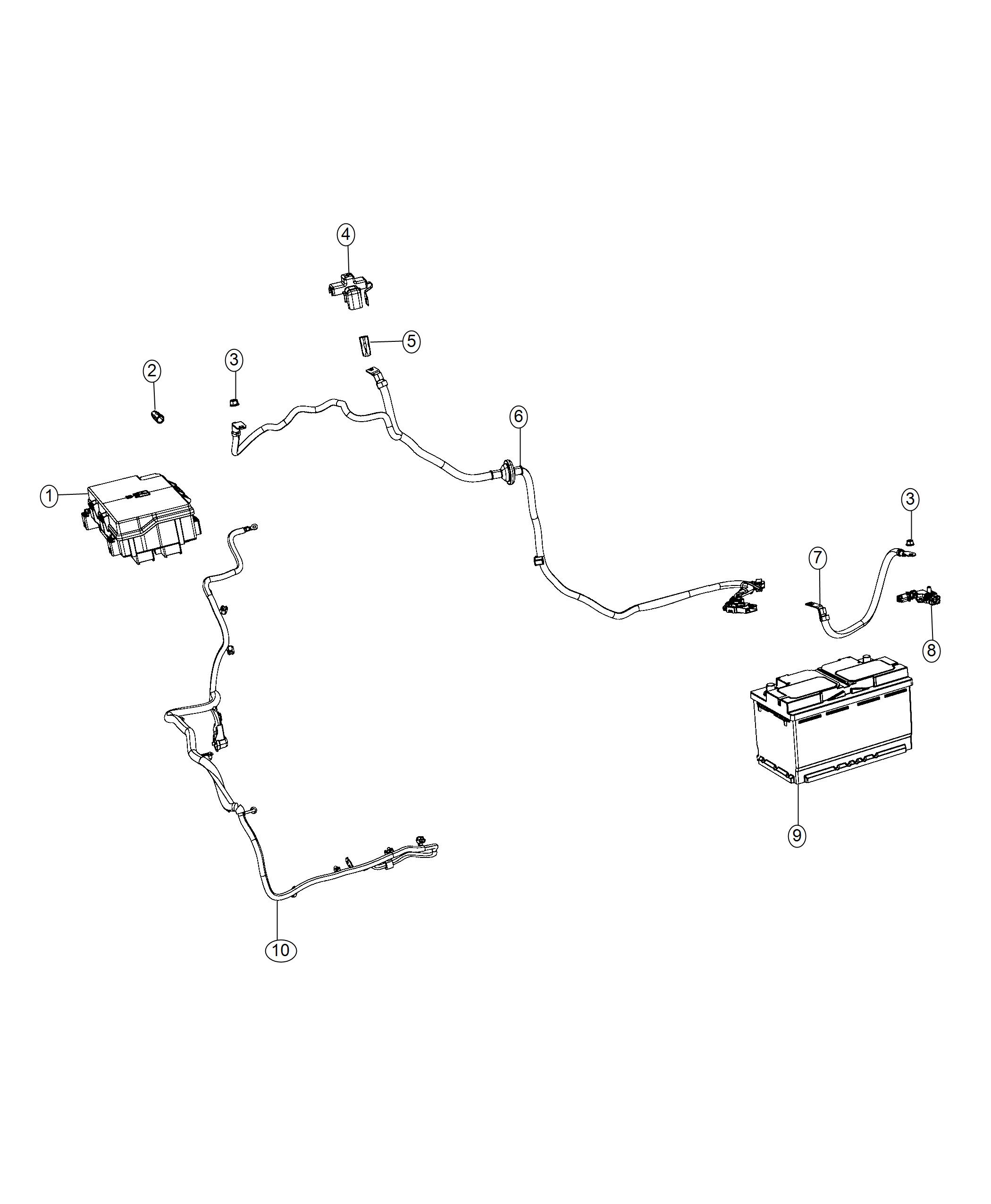 Diagram Wiring, Battery. for your 2024 Fiat 500E 400V GKN097 FR ELEC DRIVE MOTOR Red 