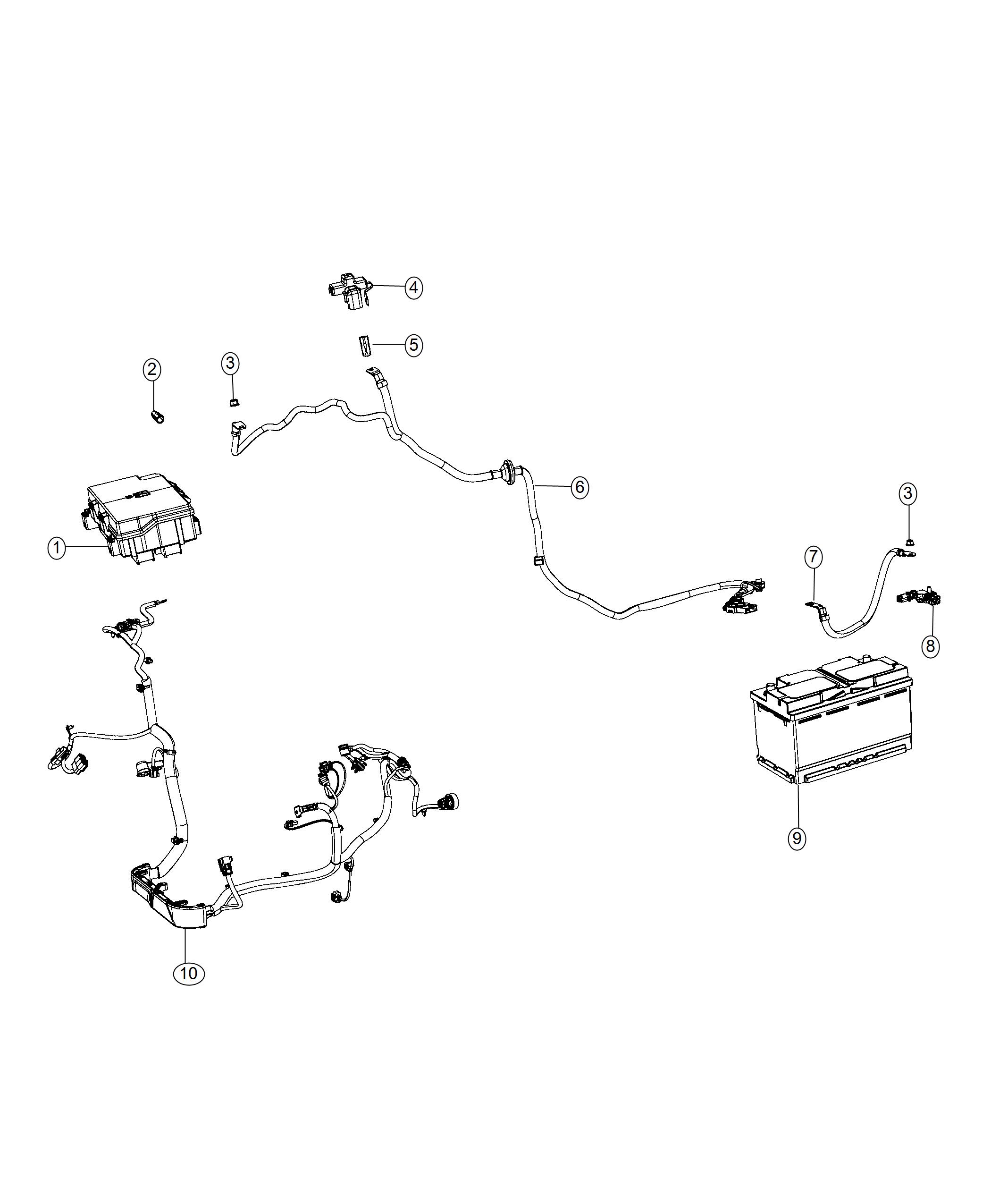 Diagram Wiring, Battery. for your 2018 Jeep Grand Cherokee   