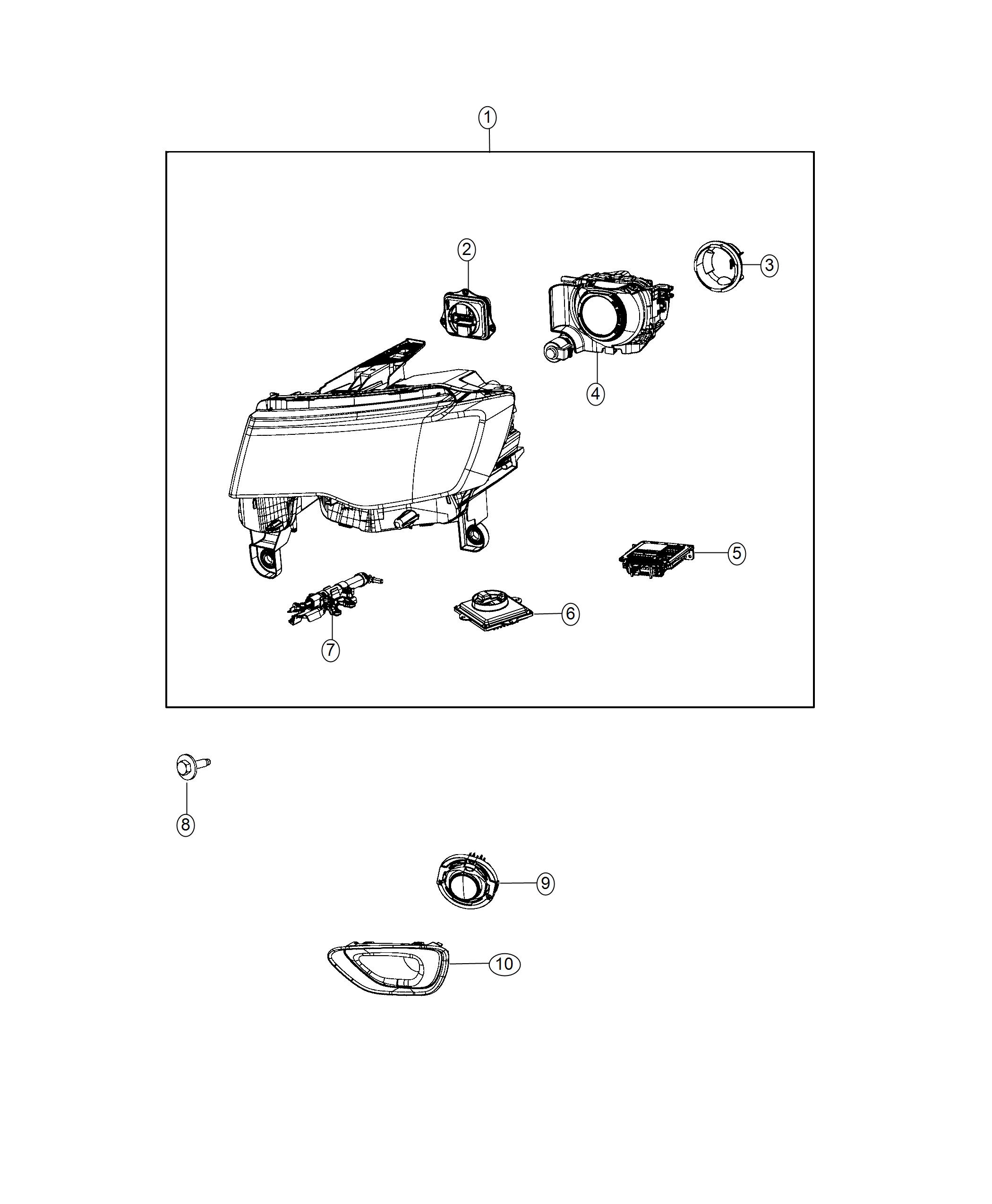 Lamps, Front. Diagram