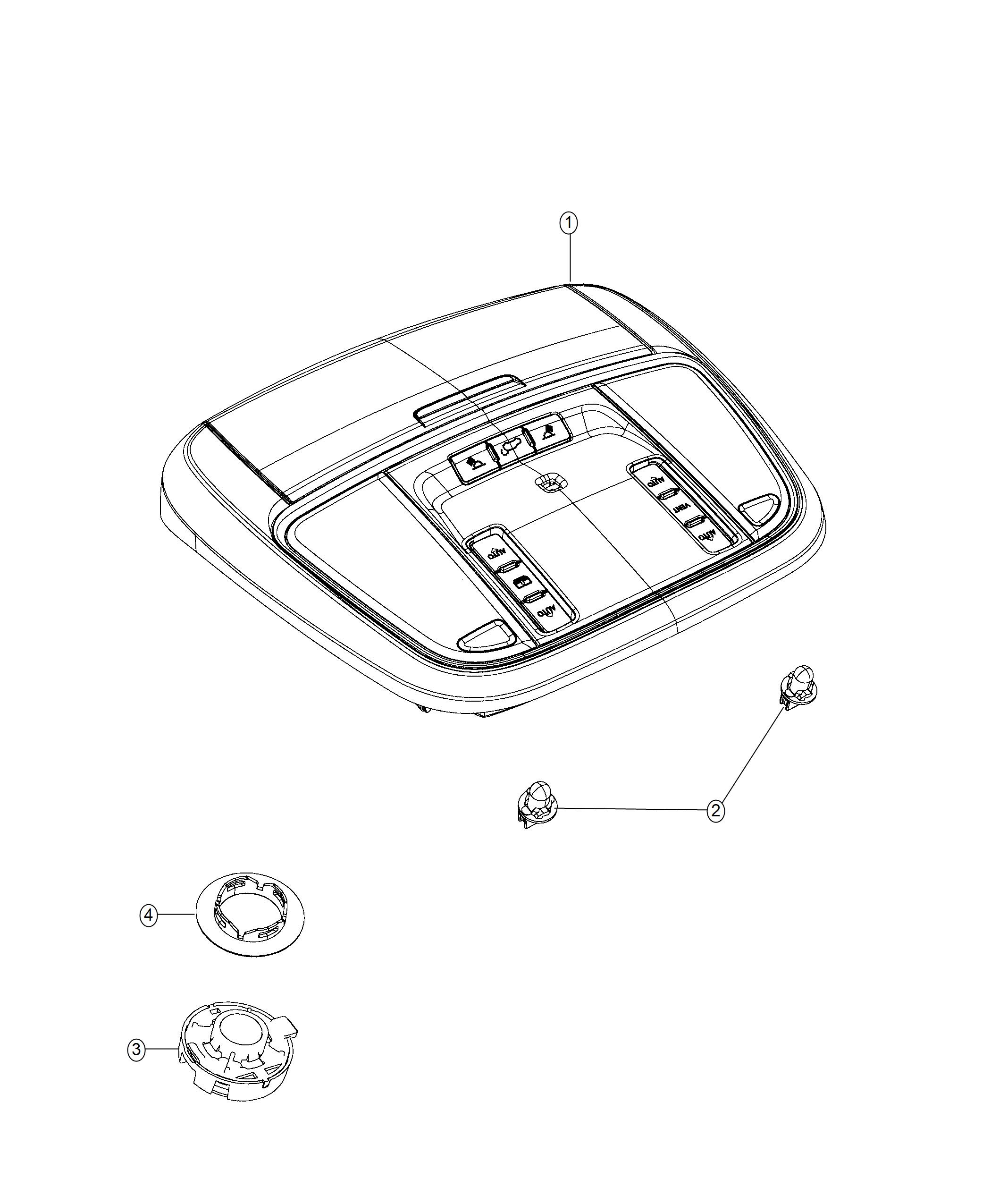 Diagram Interior Lighting, Overhead. for your Jeep Grand Cherokee  