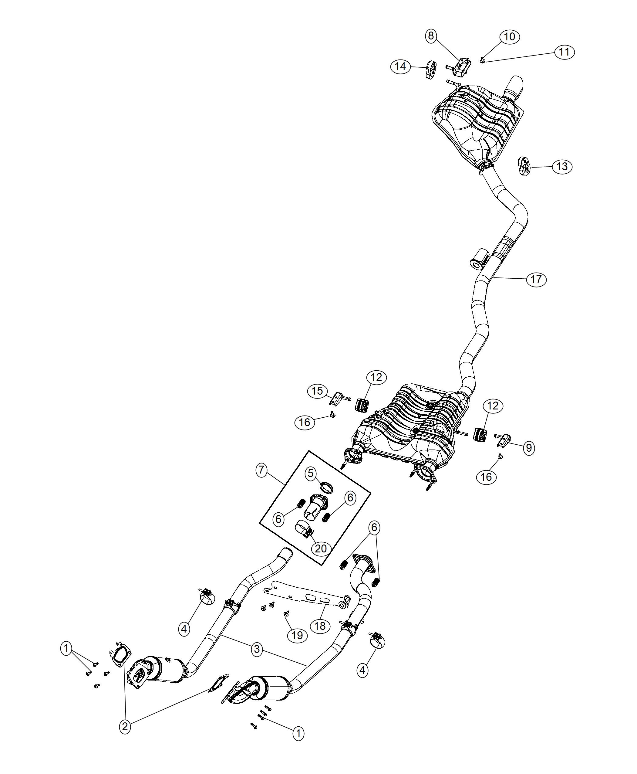 Exhaust System Single. Diagram