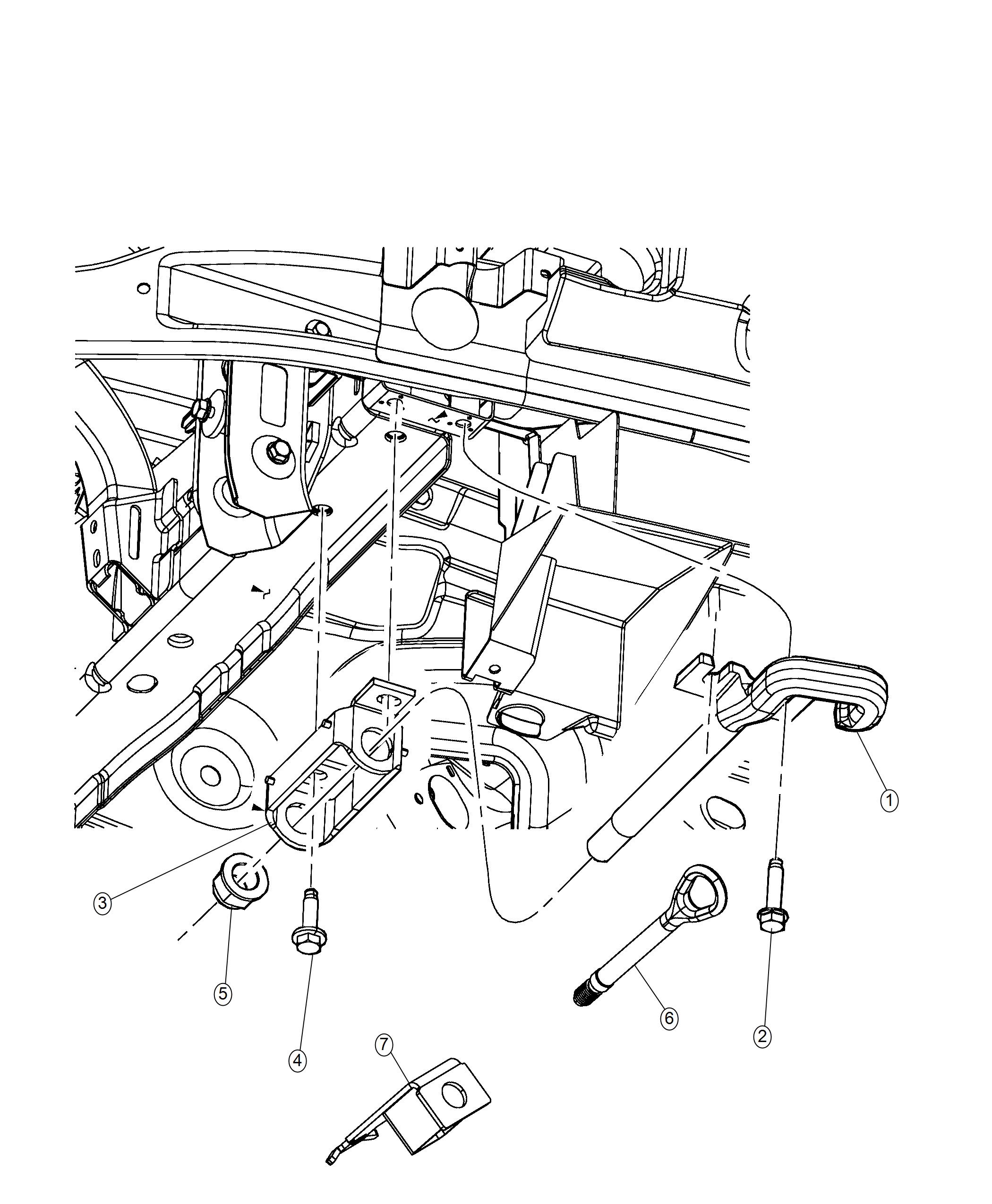 Diagram Tow Hooks, Front. for your Ram