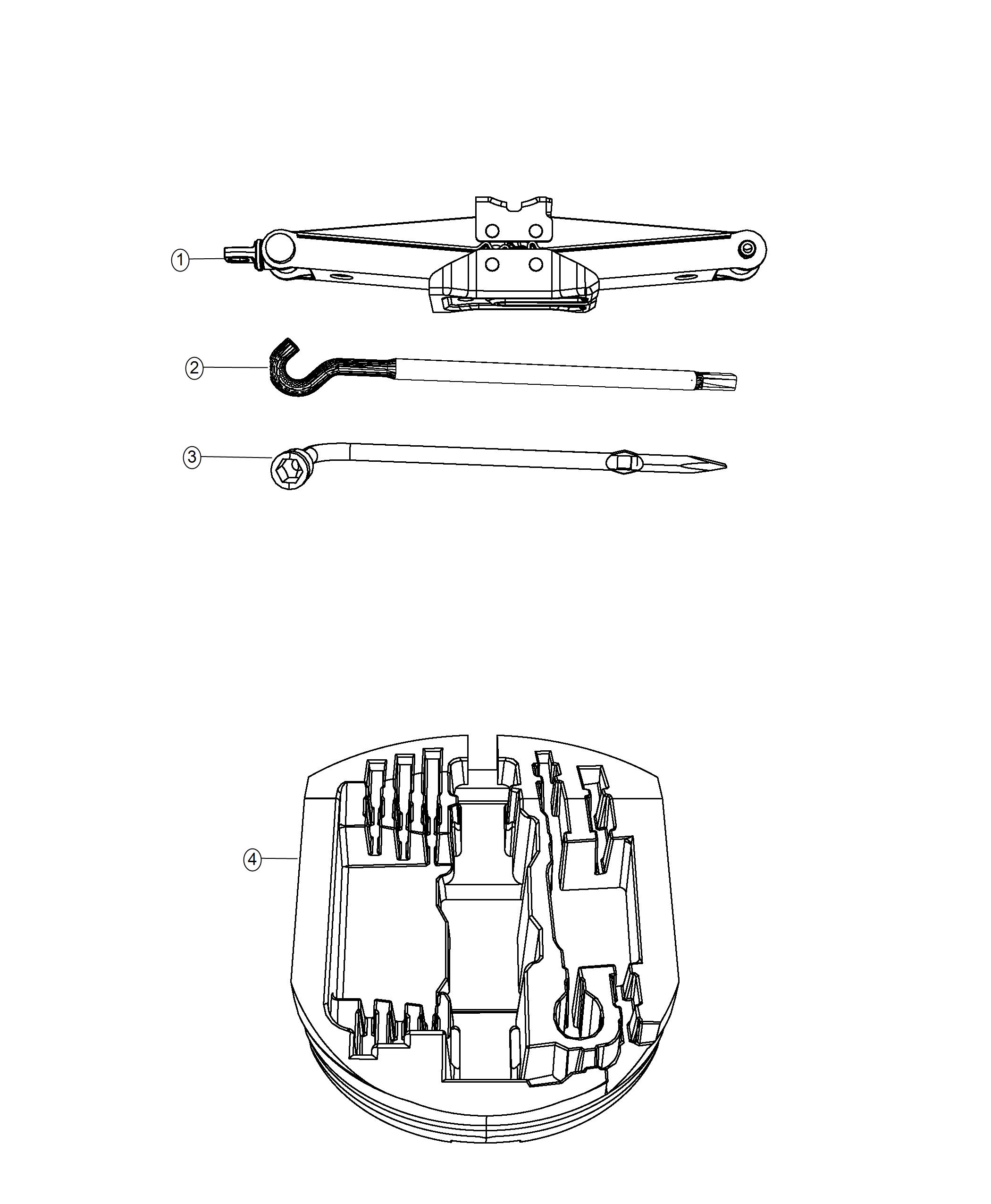 Diagram Jack Assembly And Tools. for your Jeep Grand Cherokee  