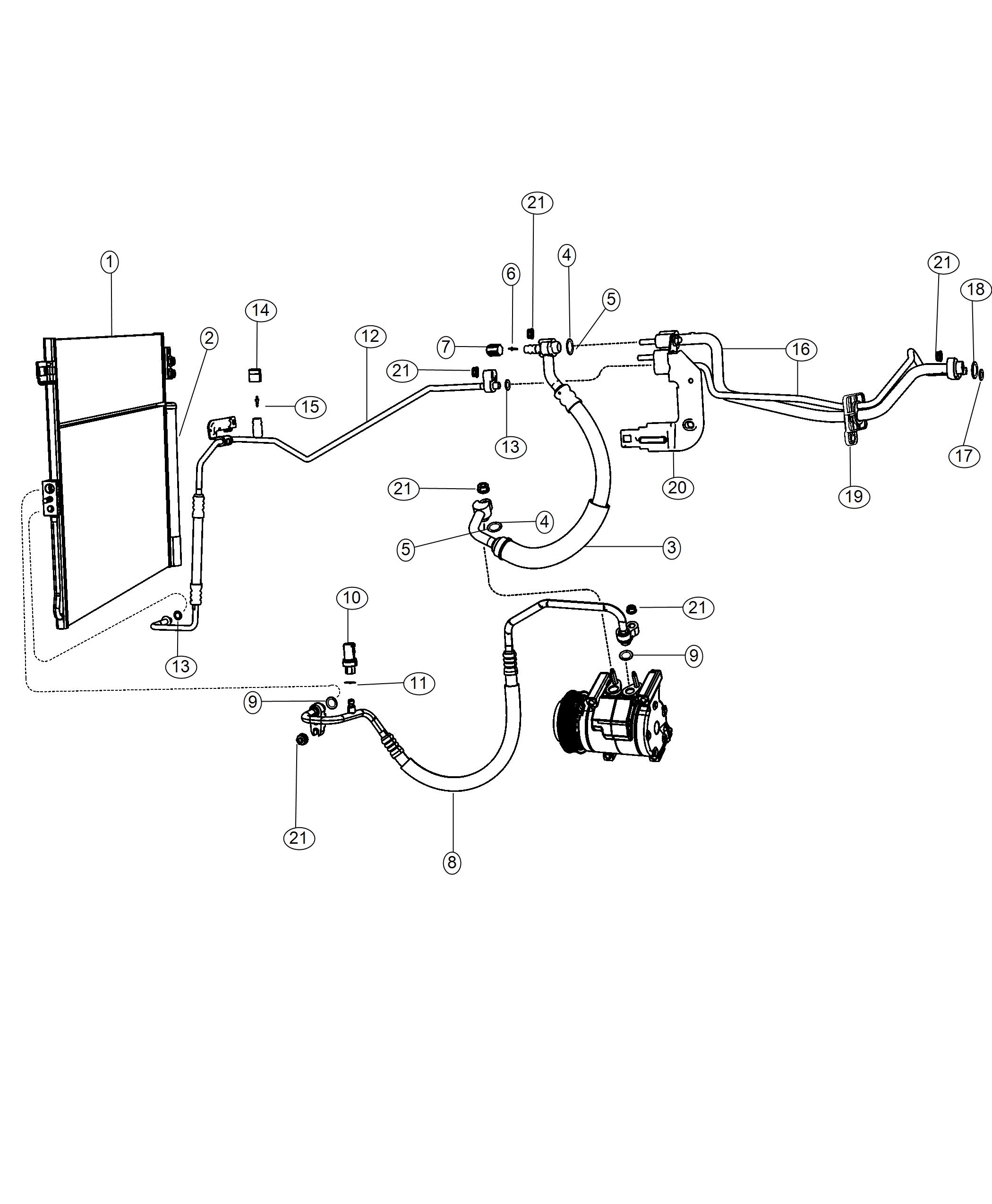 Diagram A/C Plumbing. for your 2000 Chrysler 300  M 