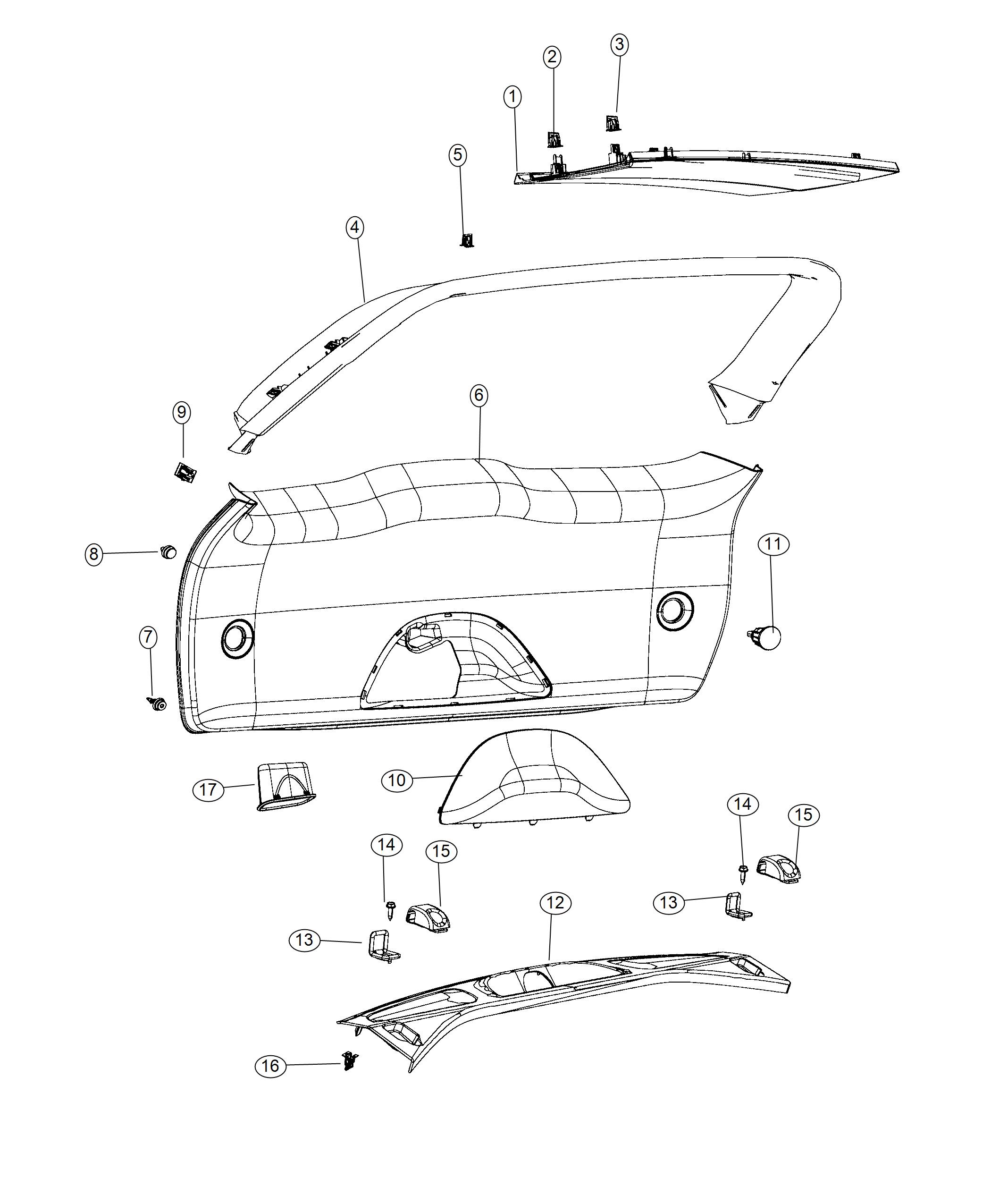 Liftgate Panels and Scuff Plate. Diagram