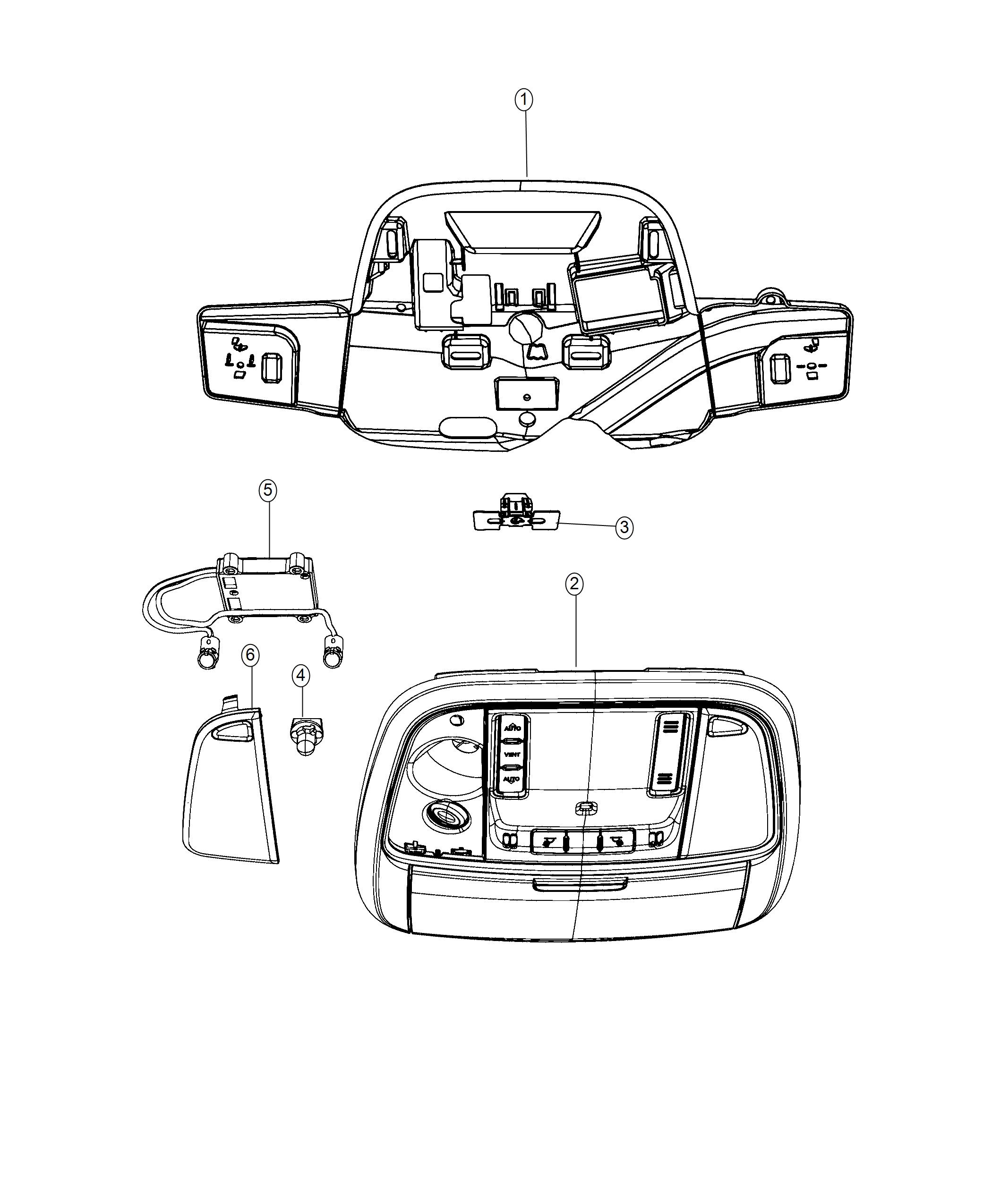 Diagram Overhead Console. for your 2015 Jeep Grand Cherokee   