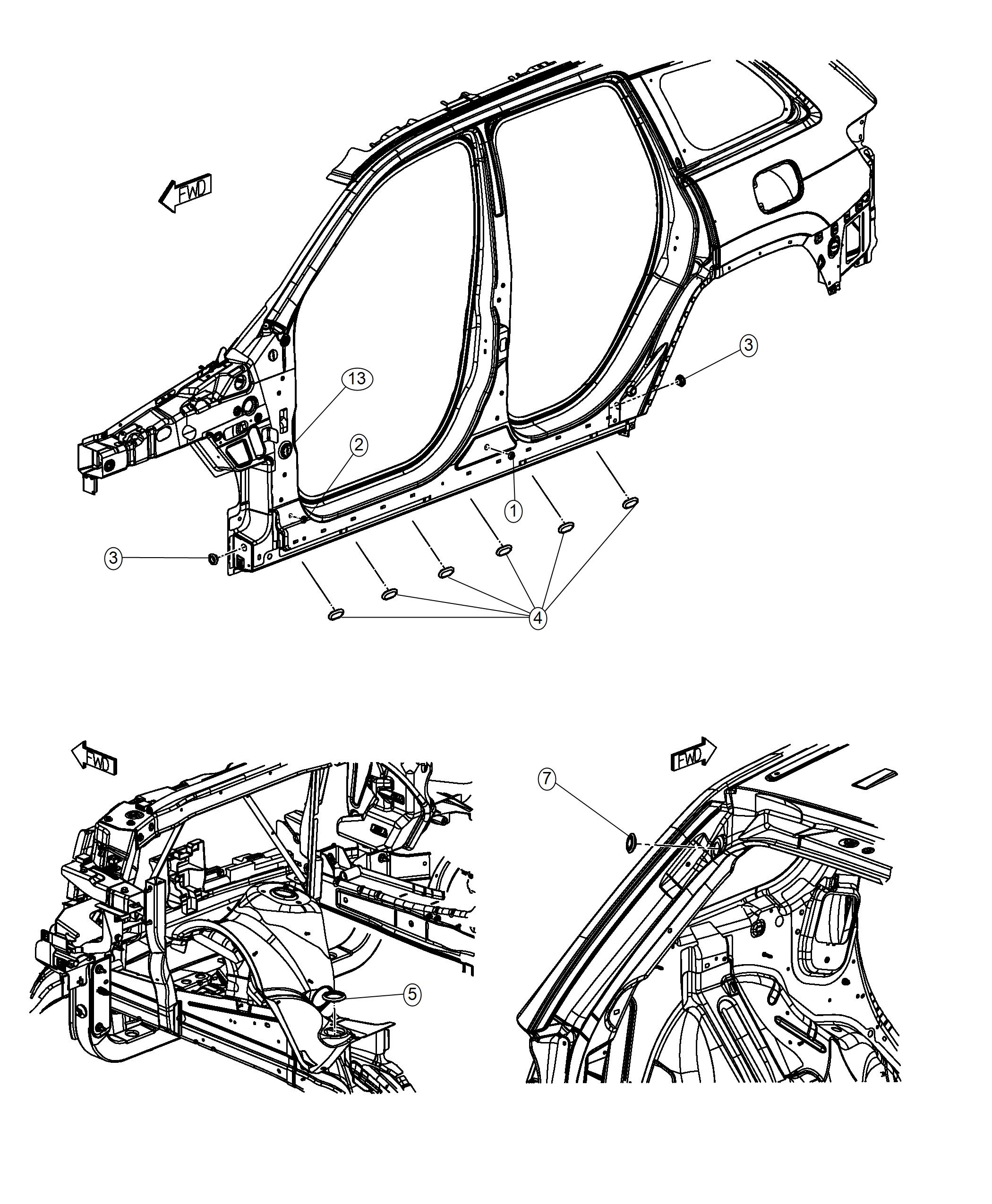 Diagram Plugs Body Side. for your Jeep Grand Cherokee  