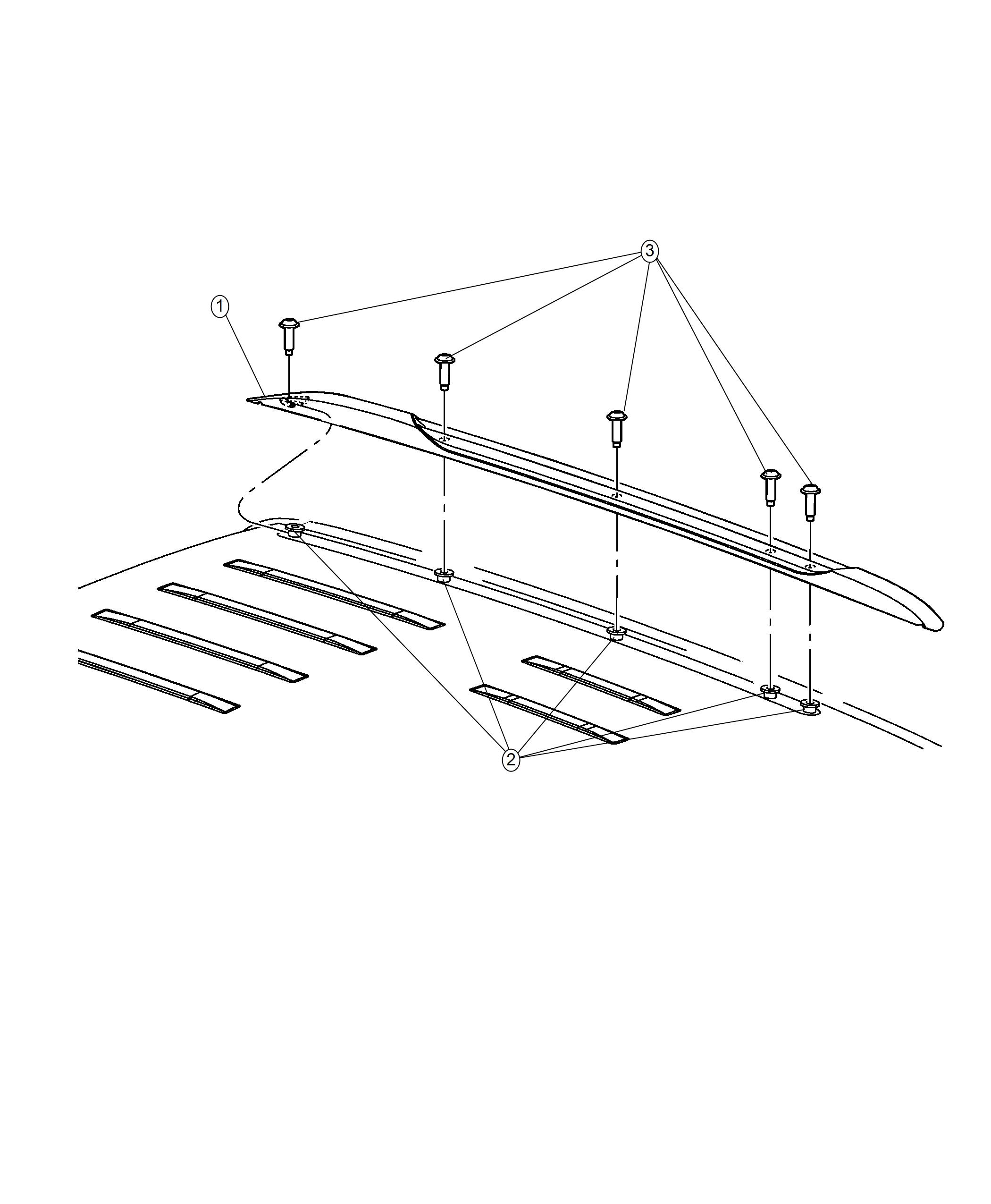 Diagram Roof Rack. for your Jeep Grand Cherokee  