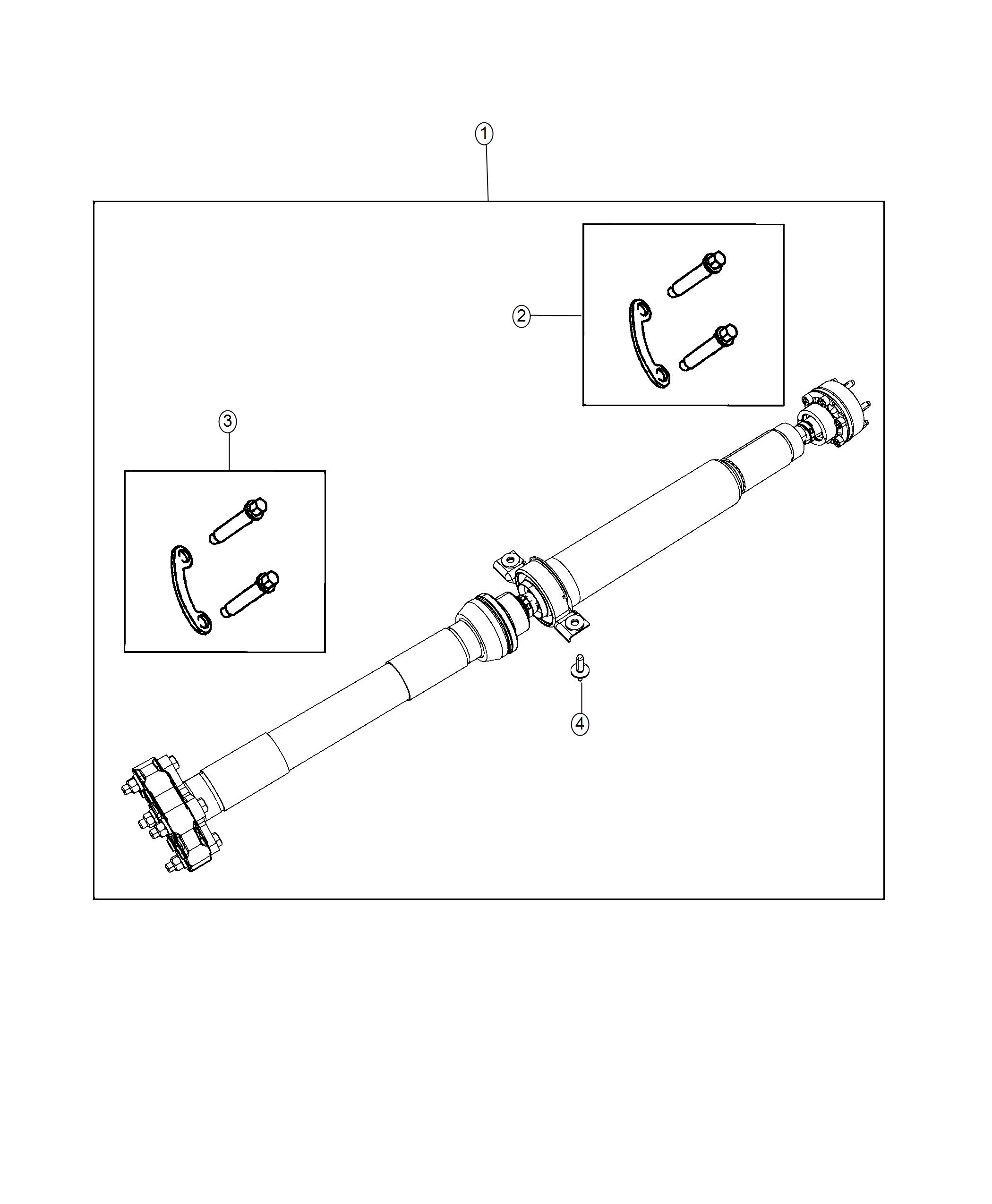 Diagram Shaft, Drive, 2-Piece. for your 2001 Chrysler 300  M 