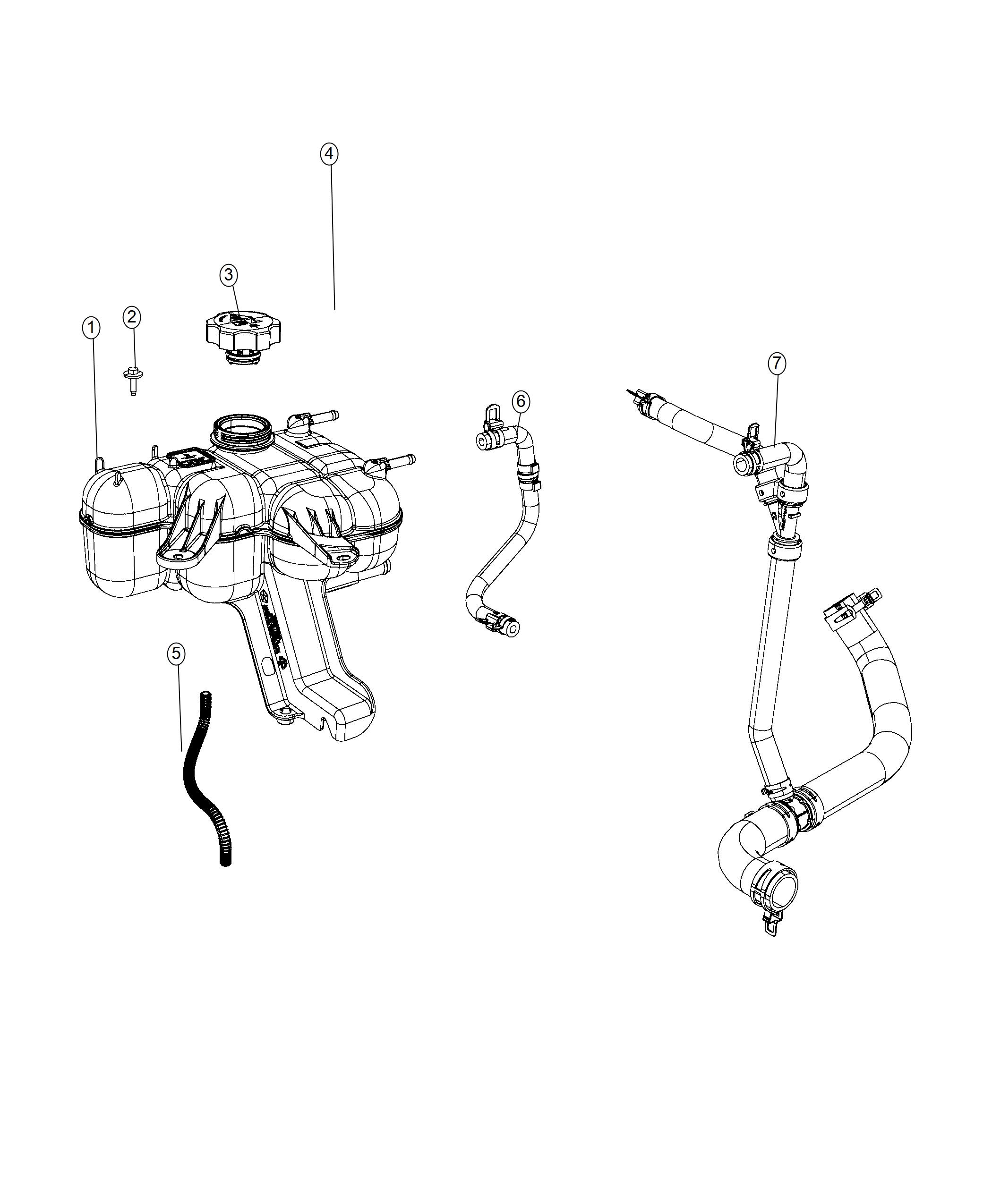 Coolant Recovery Bottle. Diagram