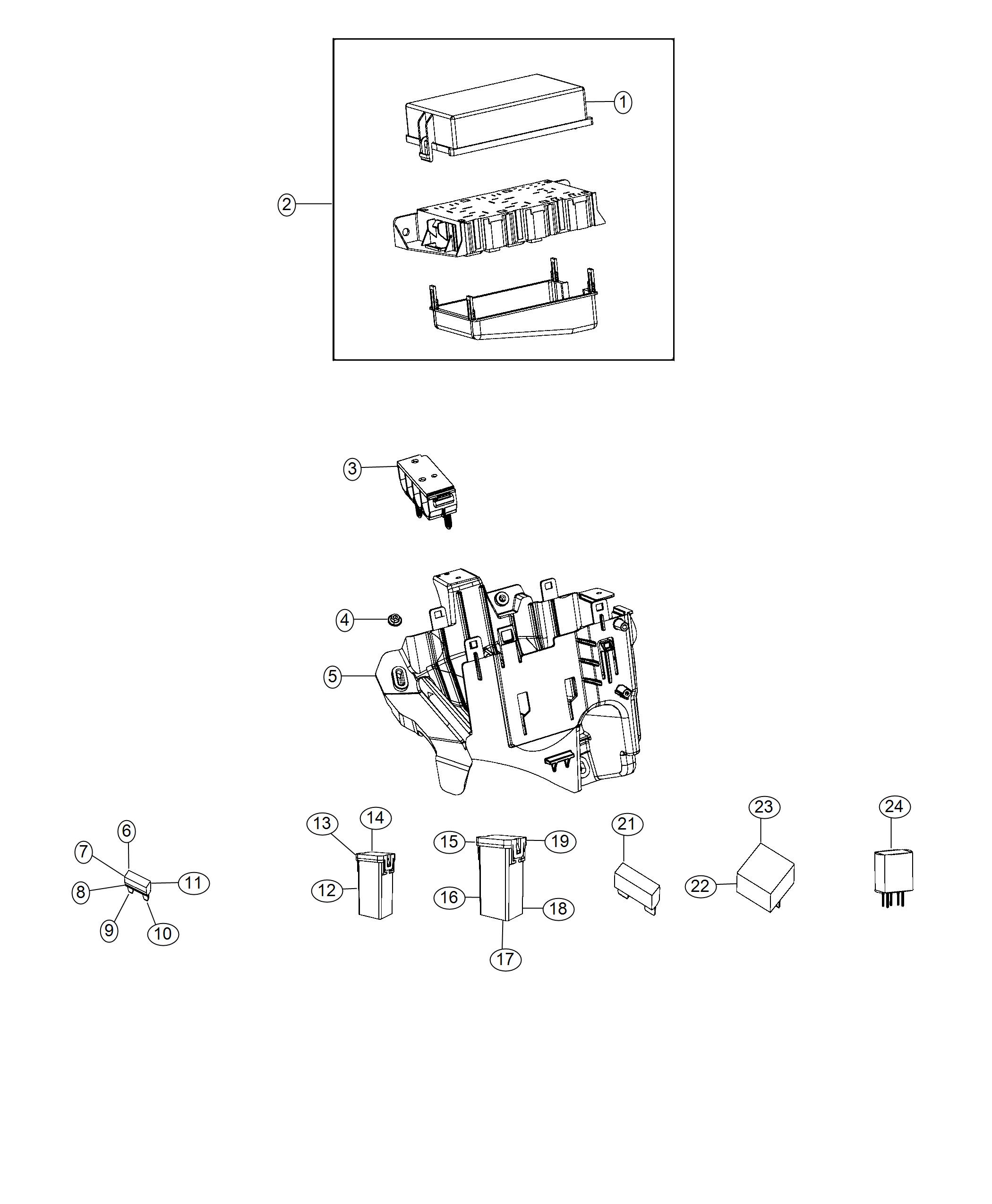 Diagram Power Distribution Center, Intelligent. for your Dodge Durango  