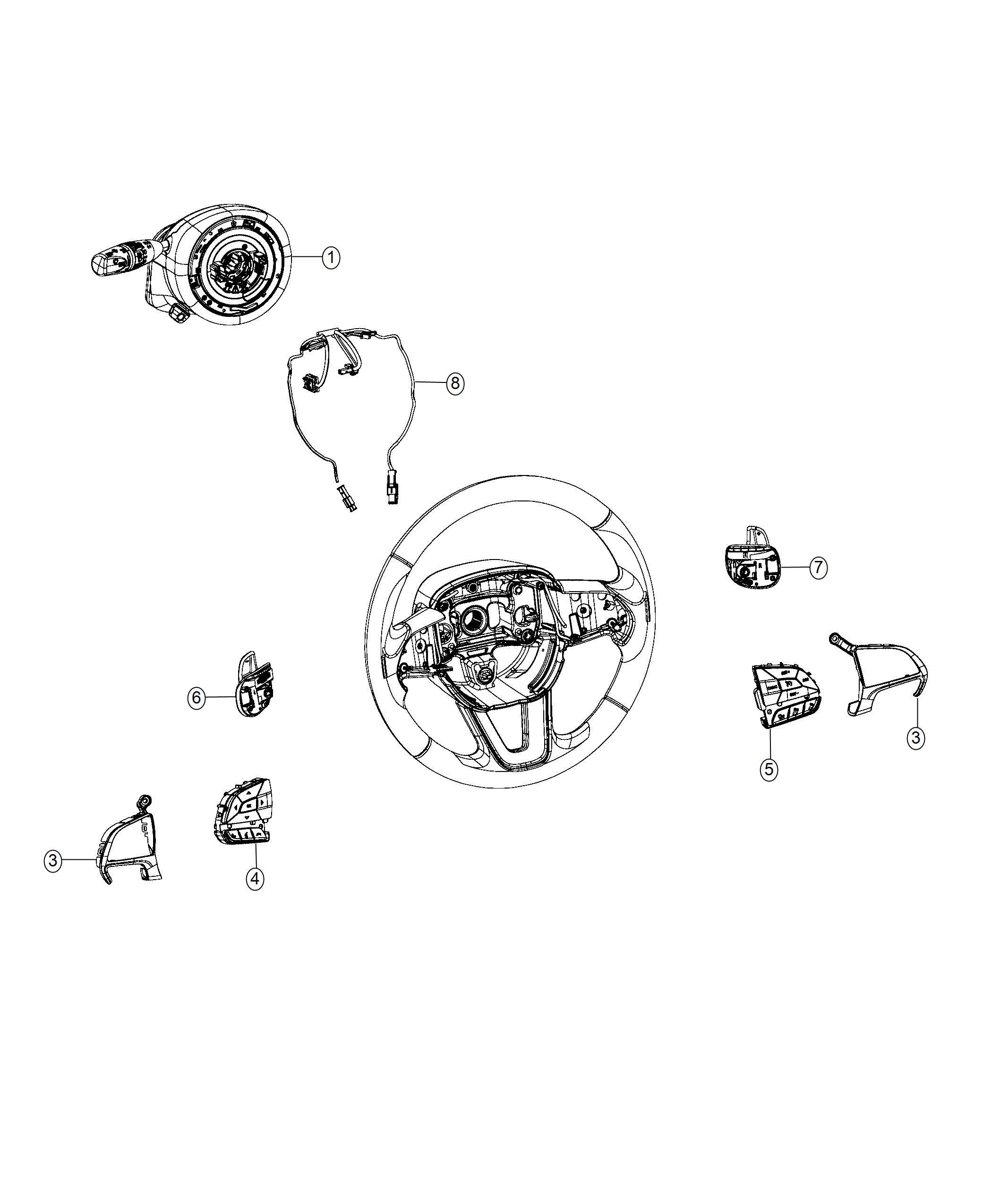 Diagram Switches, Steering Column and Wheel. for your Dodge Avenger  