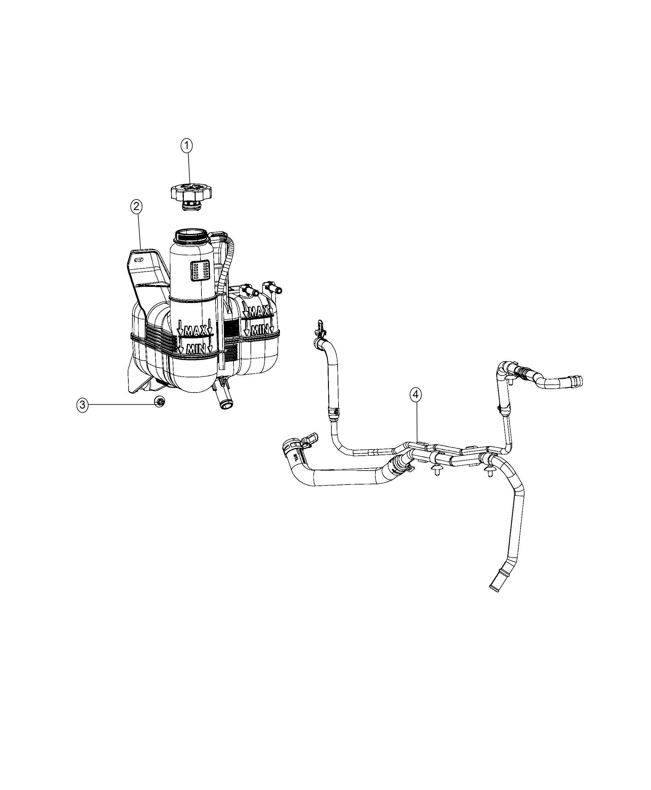 Diagram Coolant Recovery Bottle. for your 2018 Ram 3500   