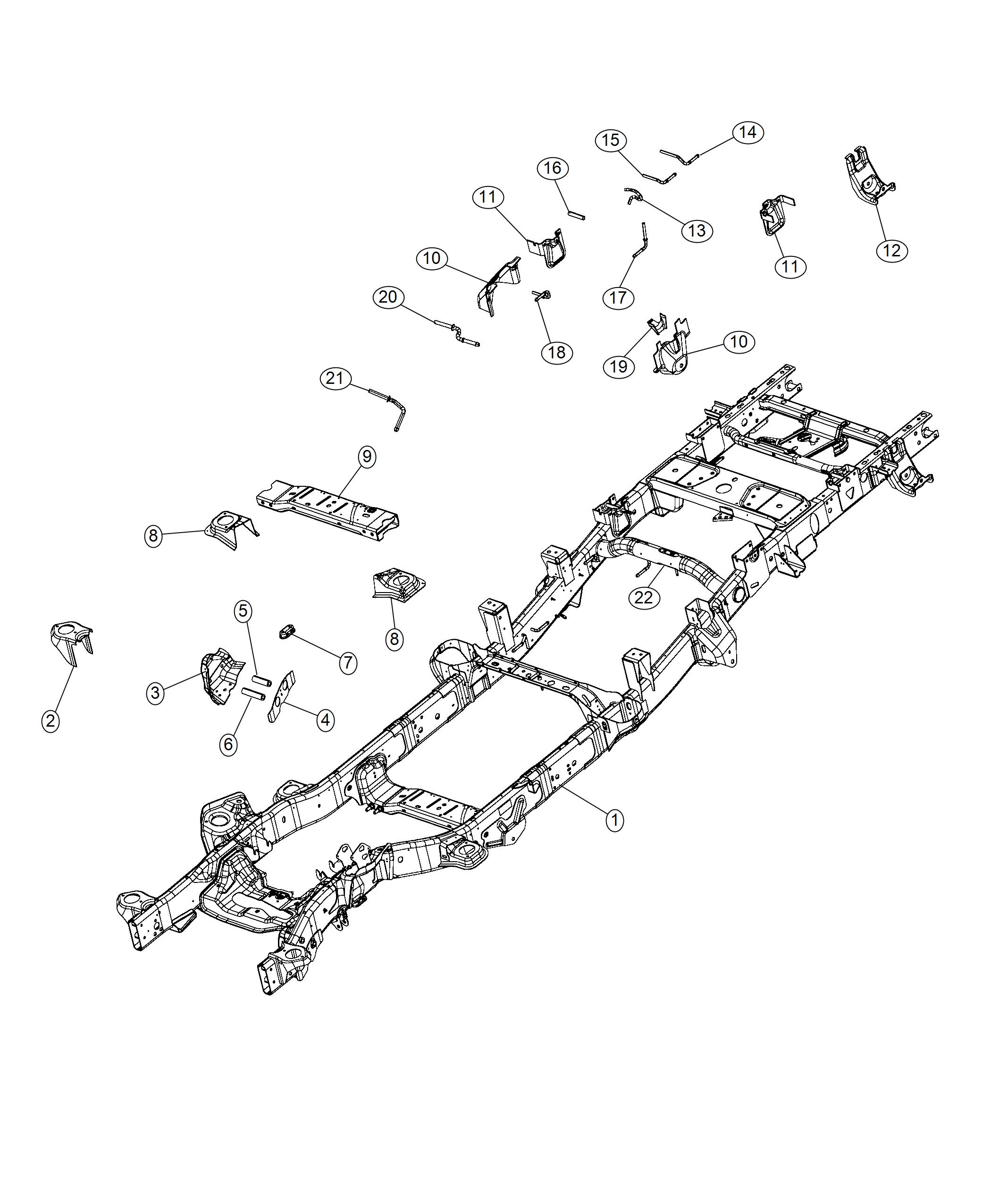 Diagram Frame, Complete, Regular Cab. for your Ram 3500  