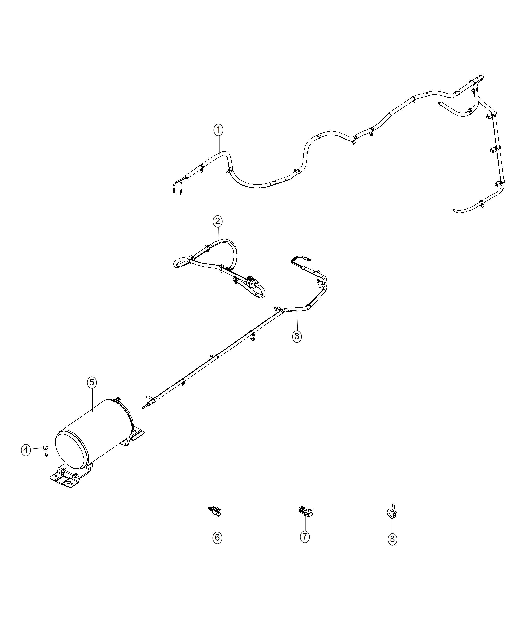 Diagram Reservoir and Air Supply Lines. for your 2022 Ram 1500   