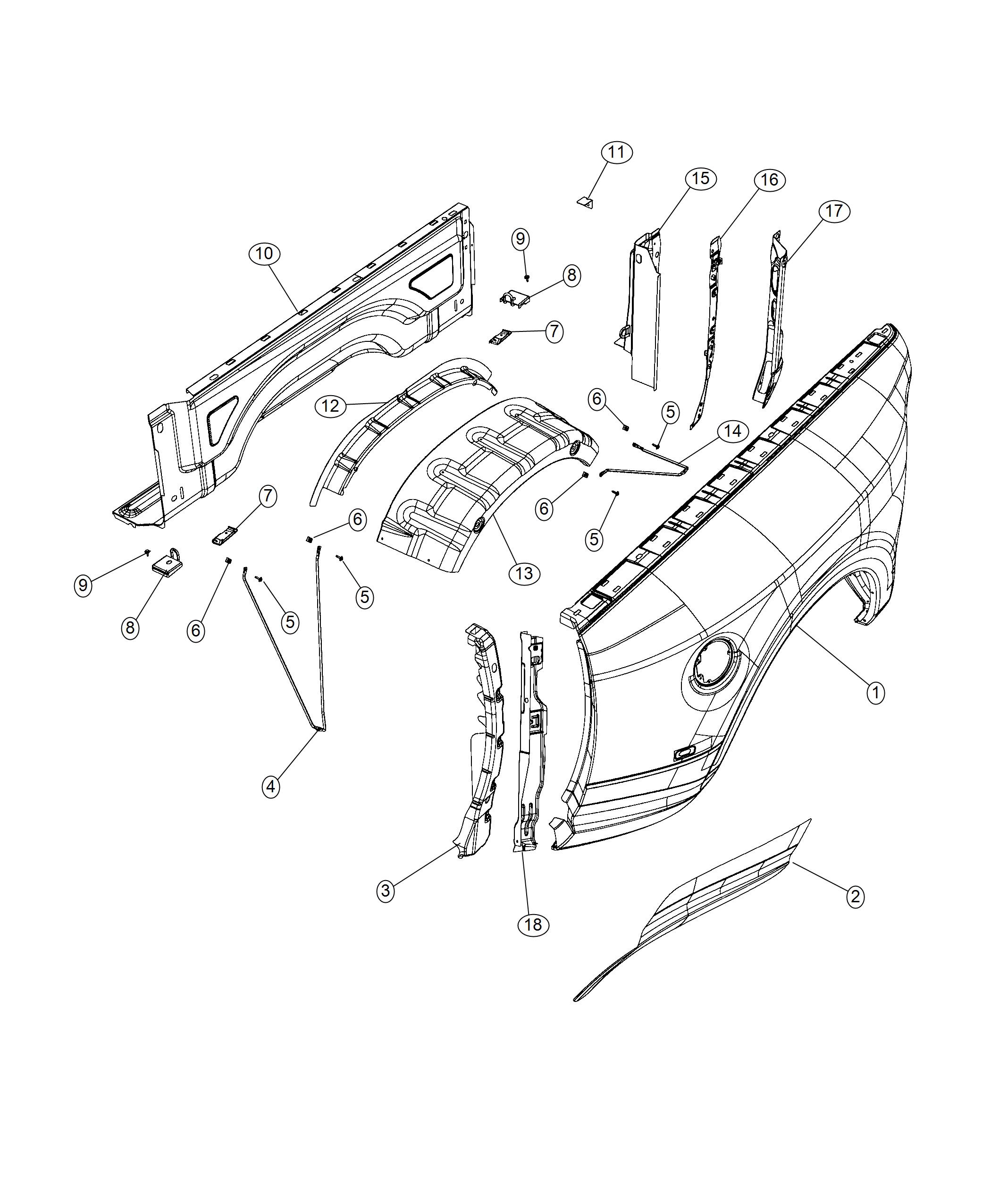 Diagram Pick Up Box. for your 2020 Ram 2500   