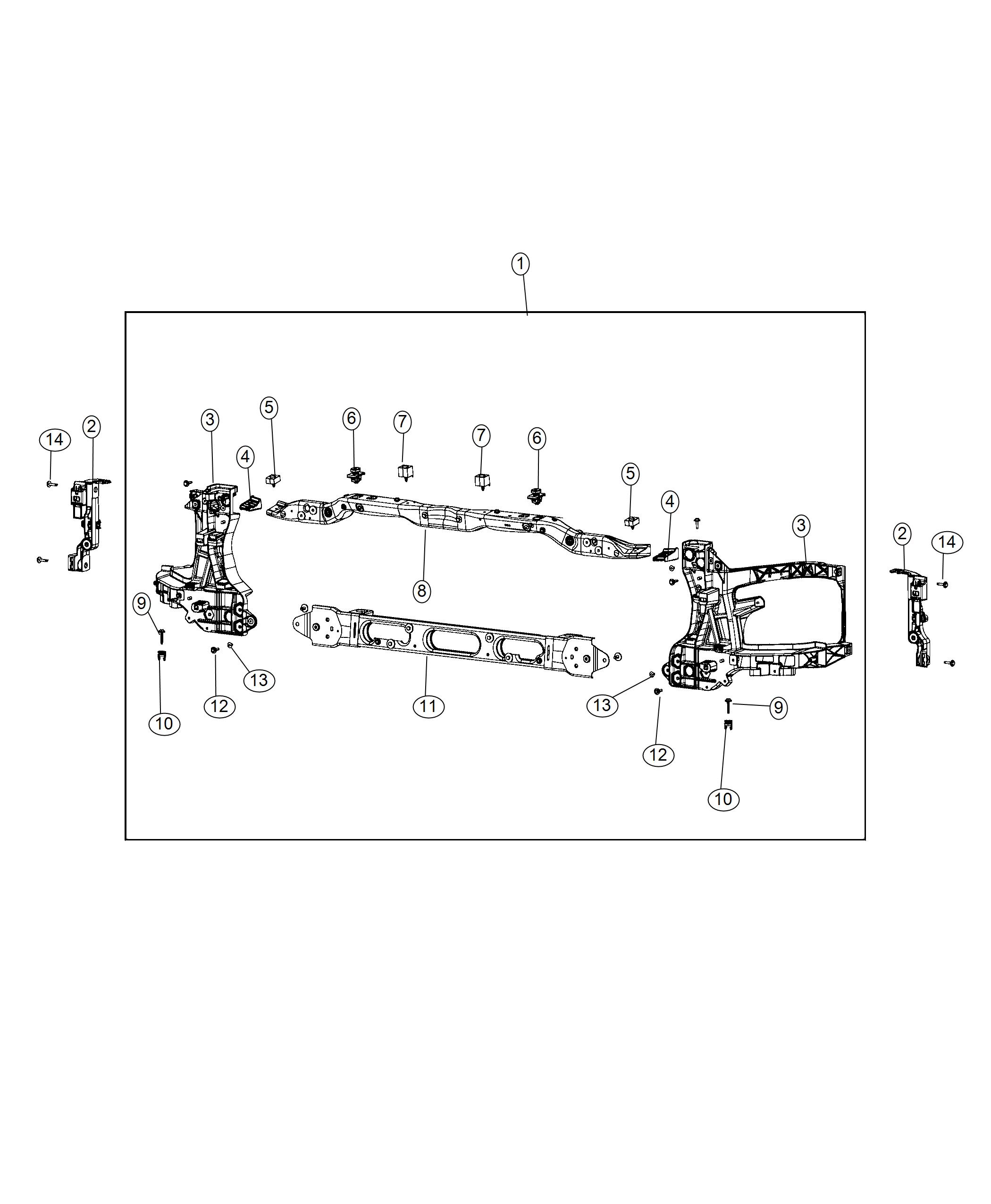 Diagram Radiator Support. for your Ram 2500  