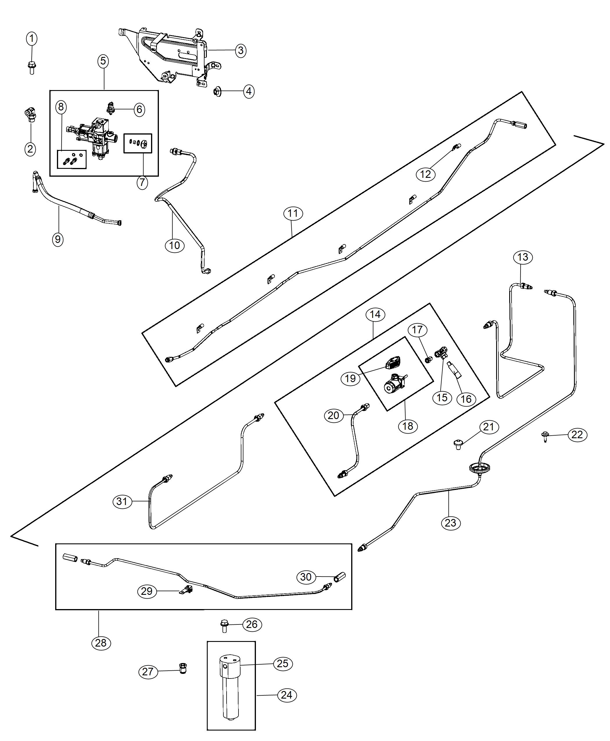 Diagram Fuel Lines, CNG, 5.7L [5.7L V8 HEMI CNG Engine]. for your 2003 Chrysler 300  M 