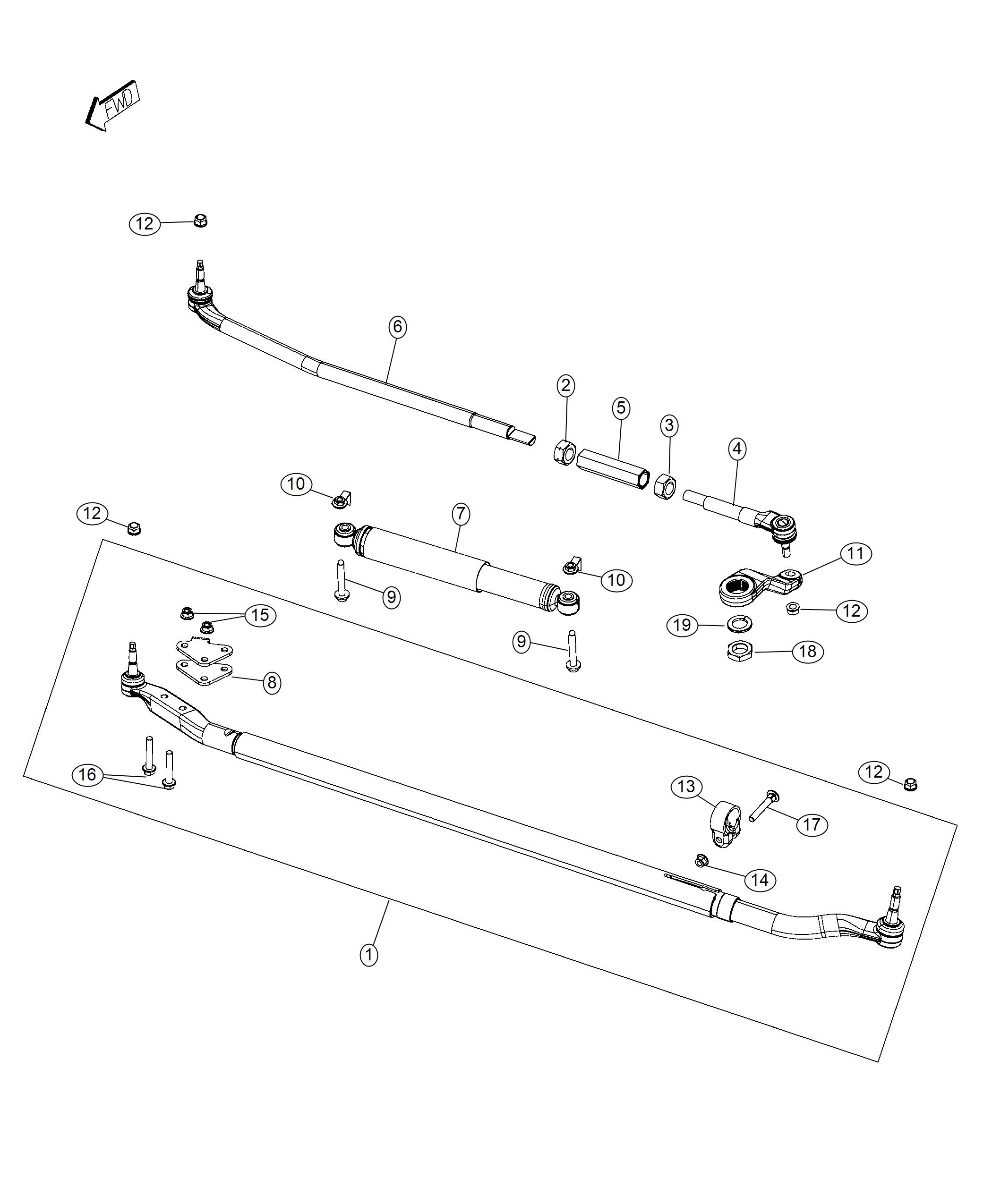 Diagram Steering Linkage. for your Ram 2500  