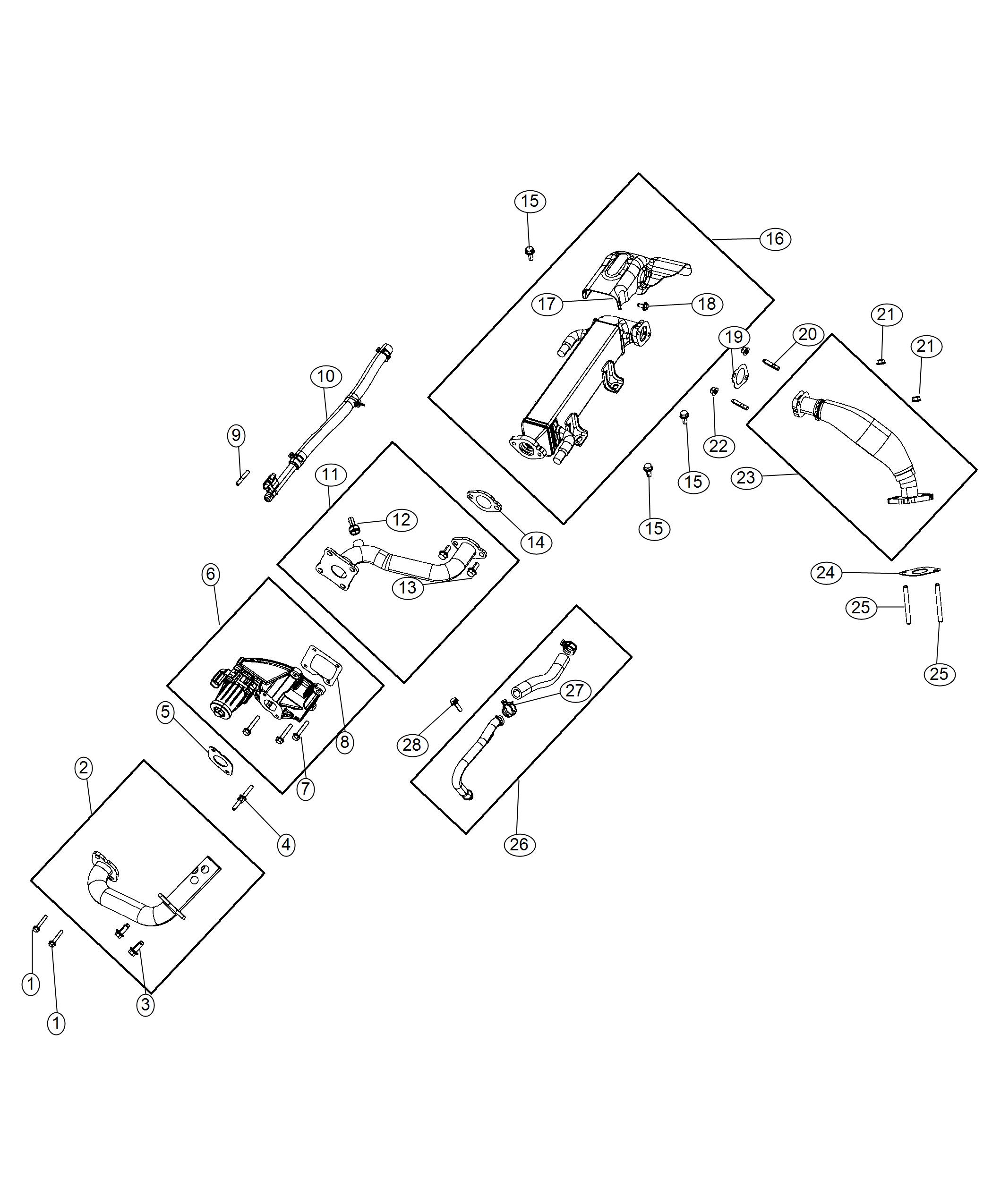 Diagram EGR System, 6.4L [6.4L Heavy Duty V8 HEMI with MDS]. for your Ram 2500  