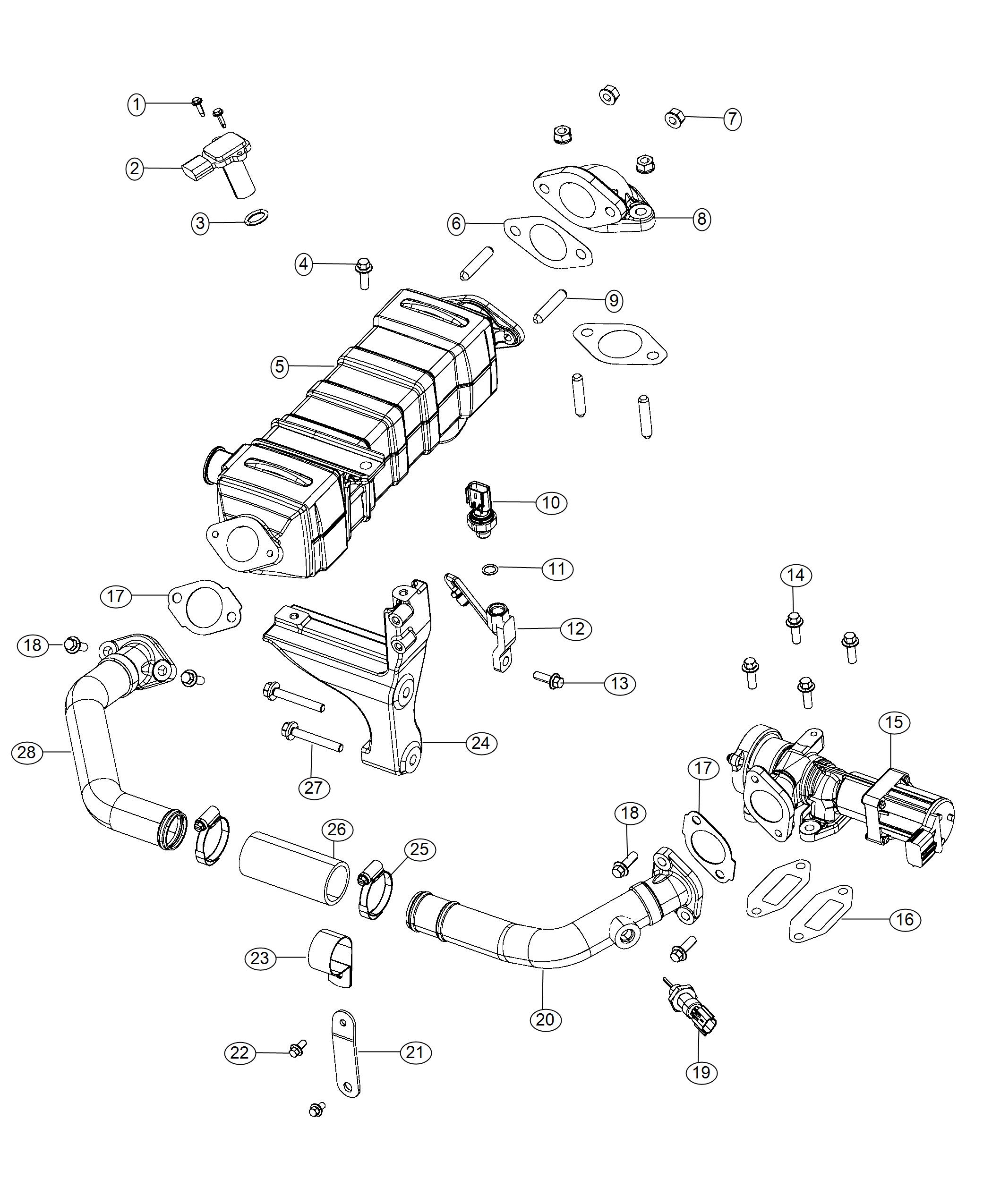 Diagram EGR System, 6.7L [6.7L I6 Cummins Turbo Diesel Engine]. for your Ram 3500  