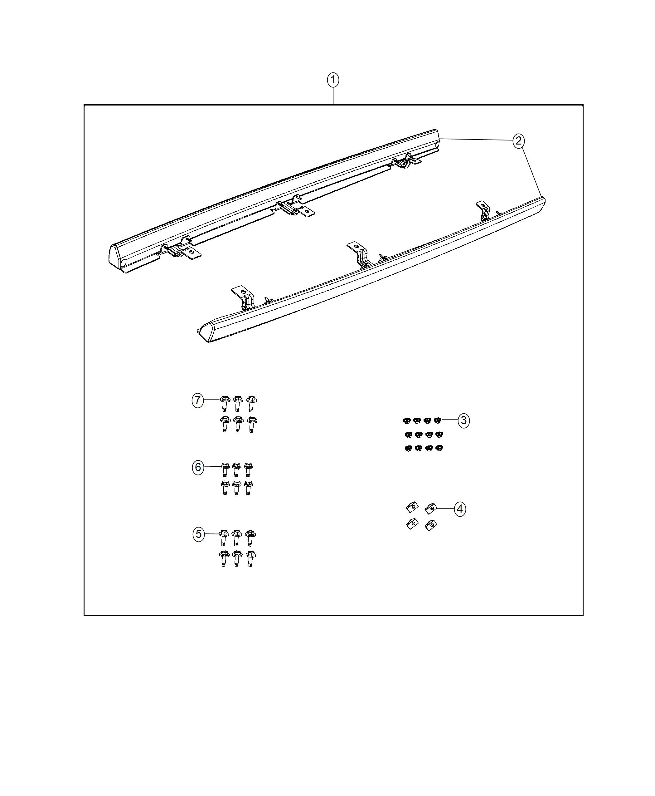 Diagram Guard Kit, Body Side. for your 2017 Jeep Wrangler   